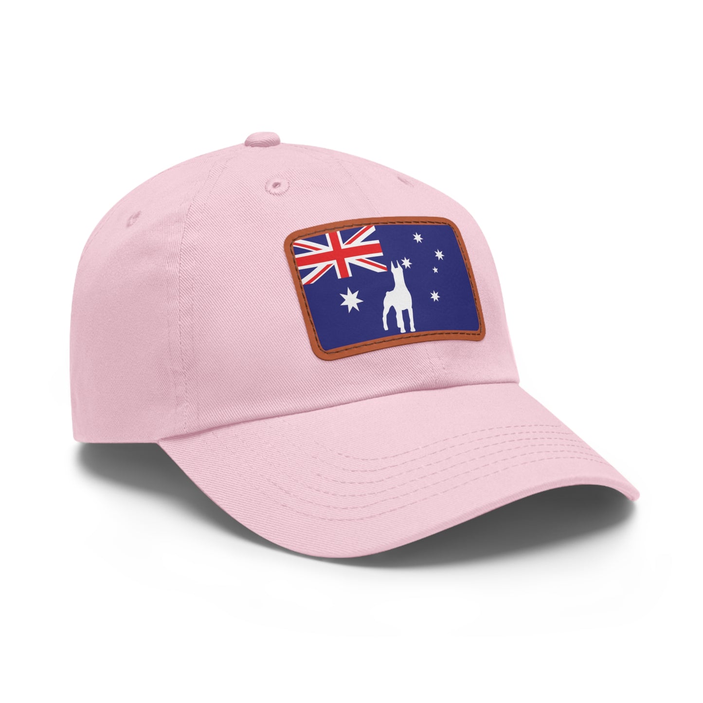 Doberman Australia Protect 1 Dad Hat with Leather Patch (Rectangle)