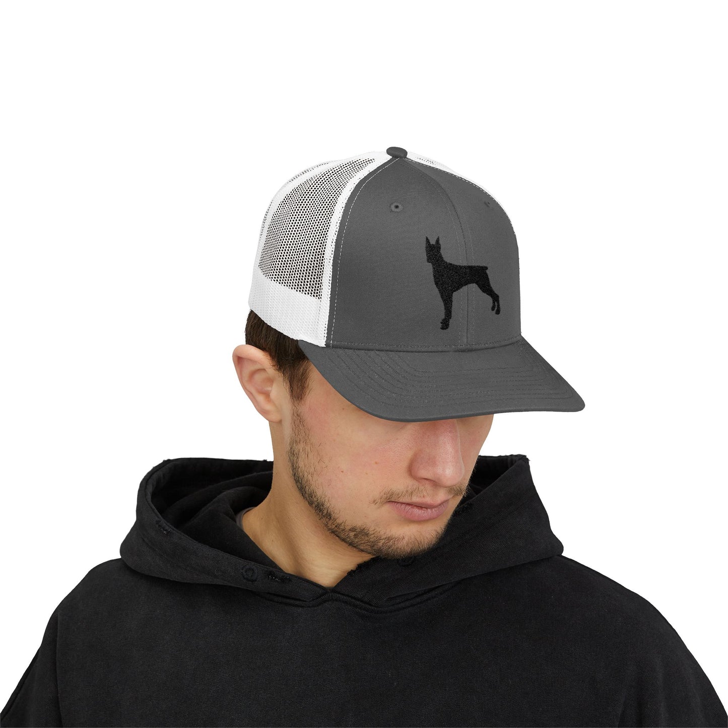 Doberman 1 Silhouette Snapback Trucker Cap