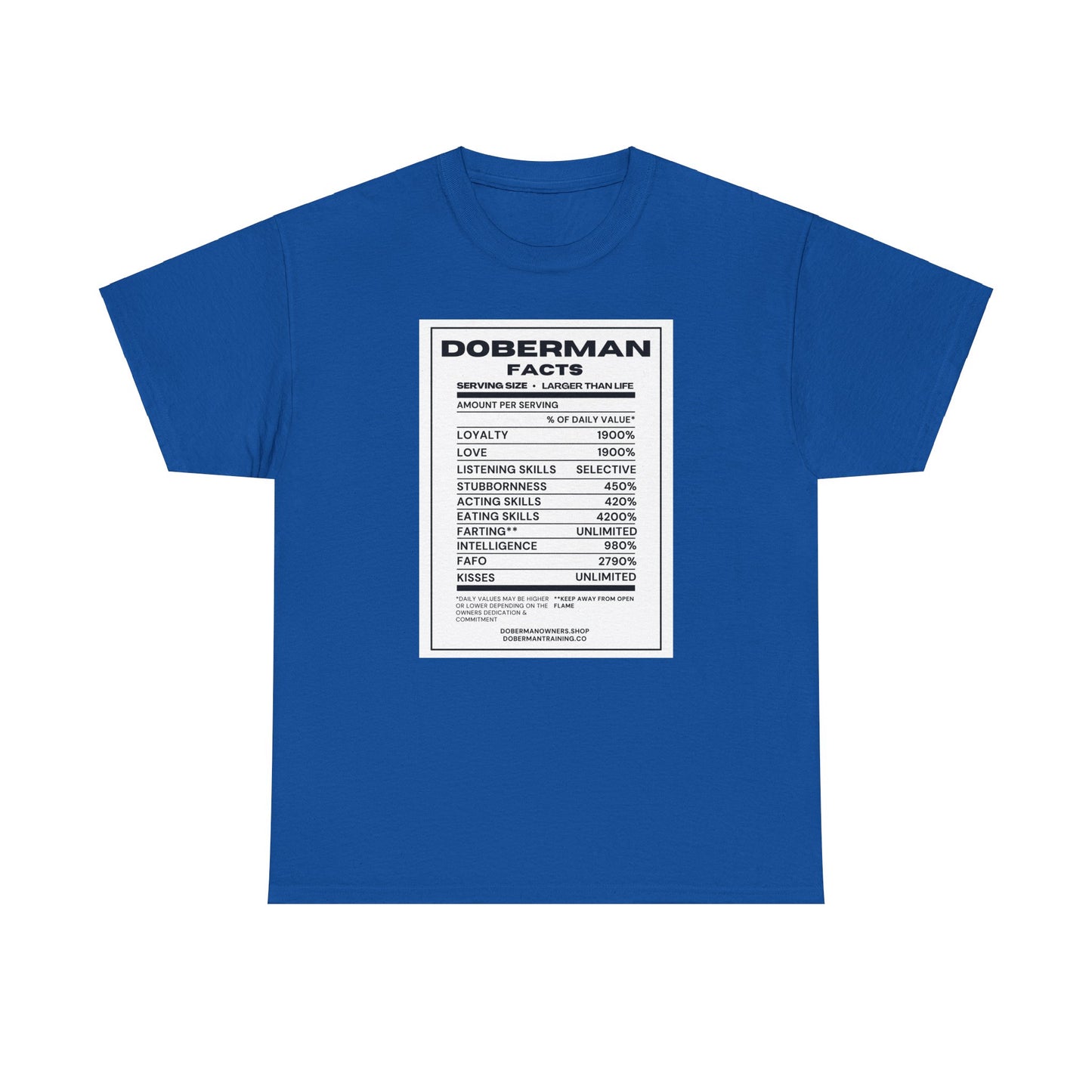 Doberman Facts 1 Unisex Heavy Cotton Tee