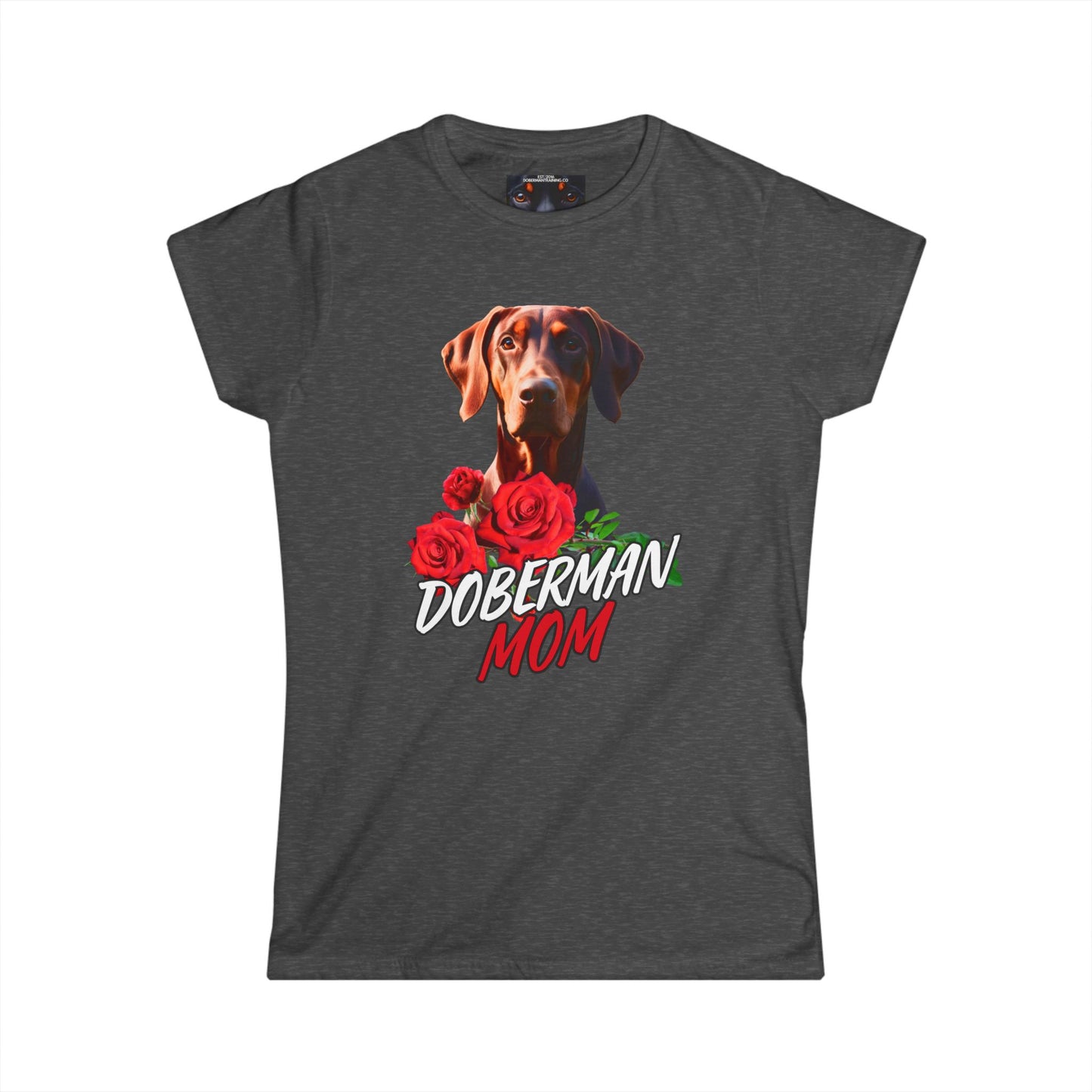 Doberman Mom 3 Women's Softstyle Tee