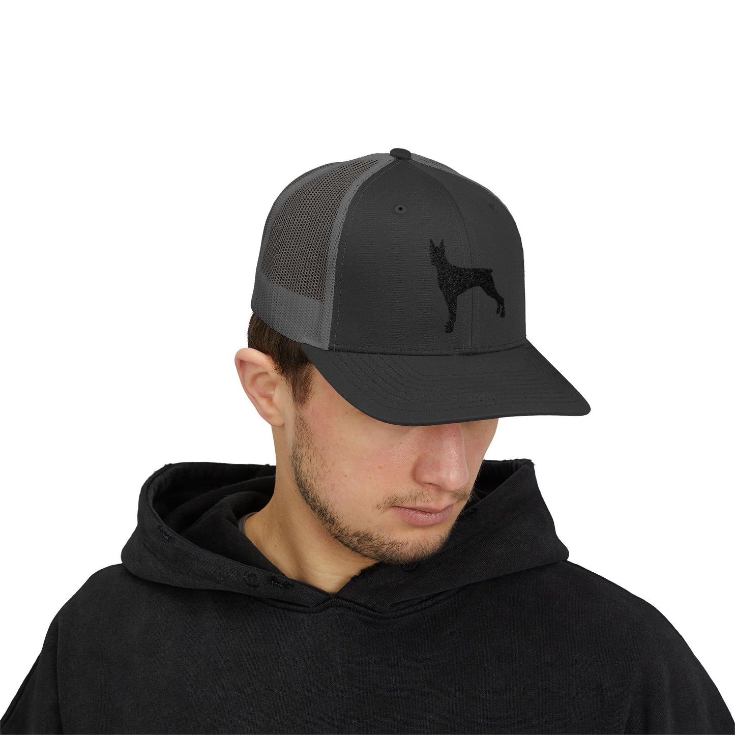 Doberman 1 Silhouette Snapback Trucker Cap
