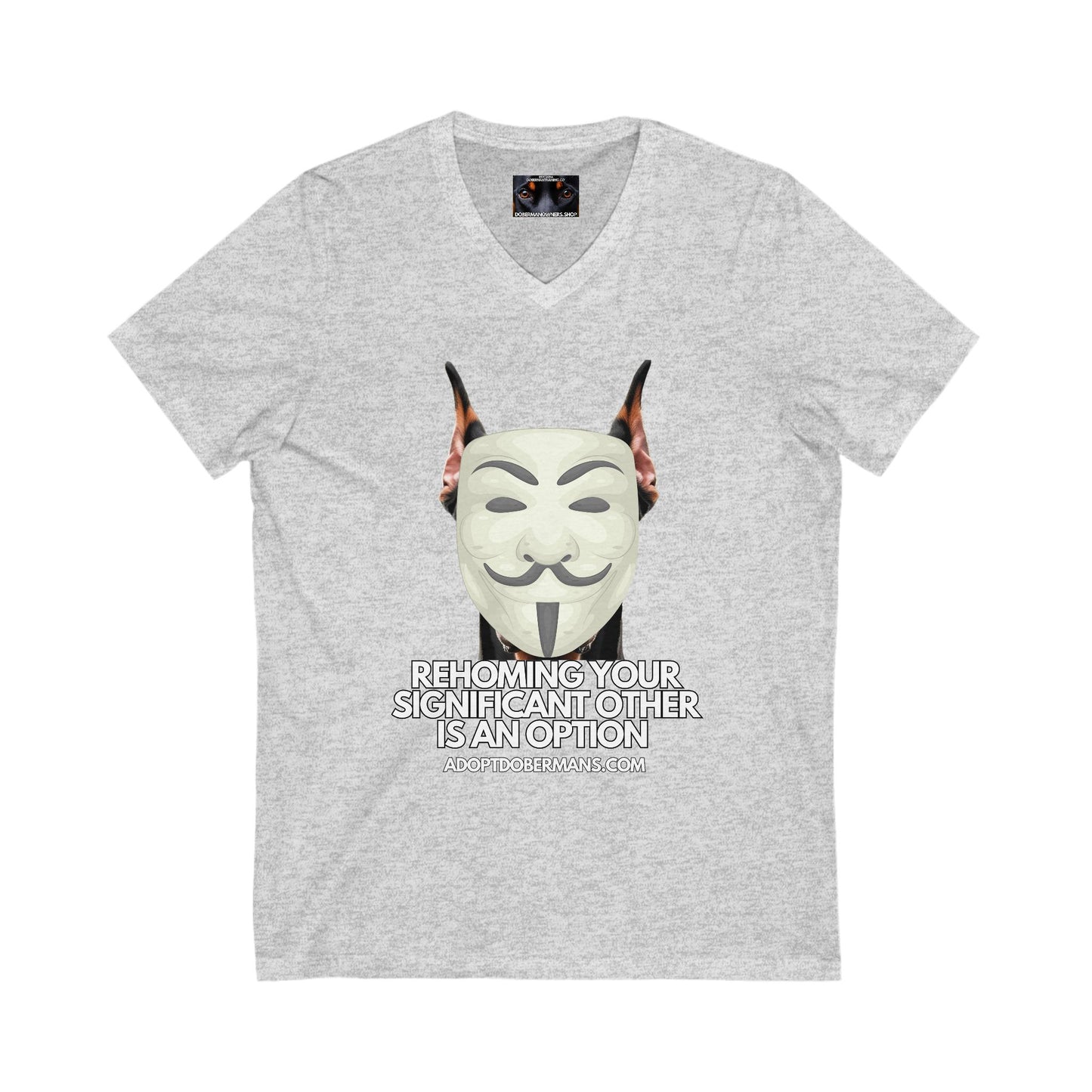 Adopt V2 Private Label Unisex Jersey Short Sleeve V-Neck Tee