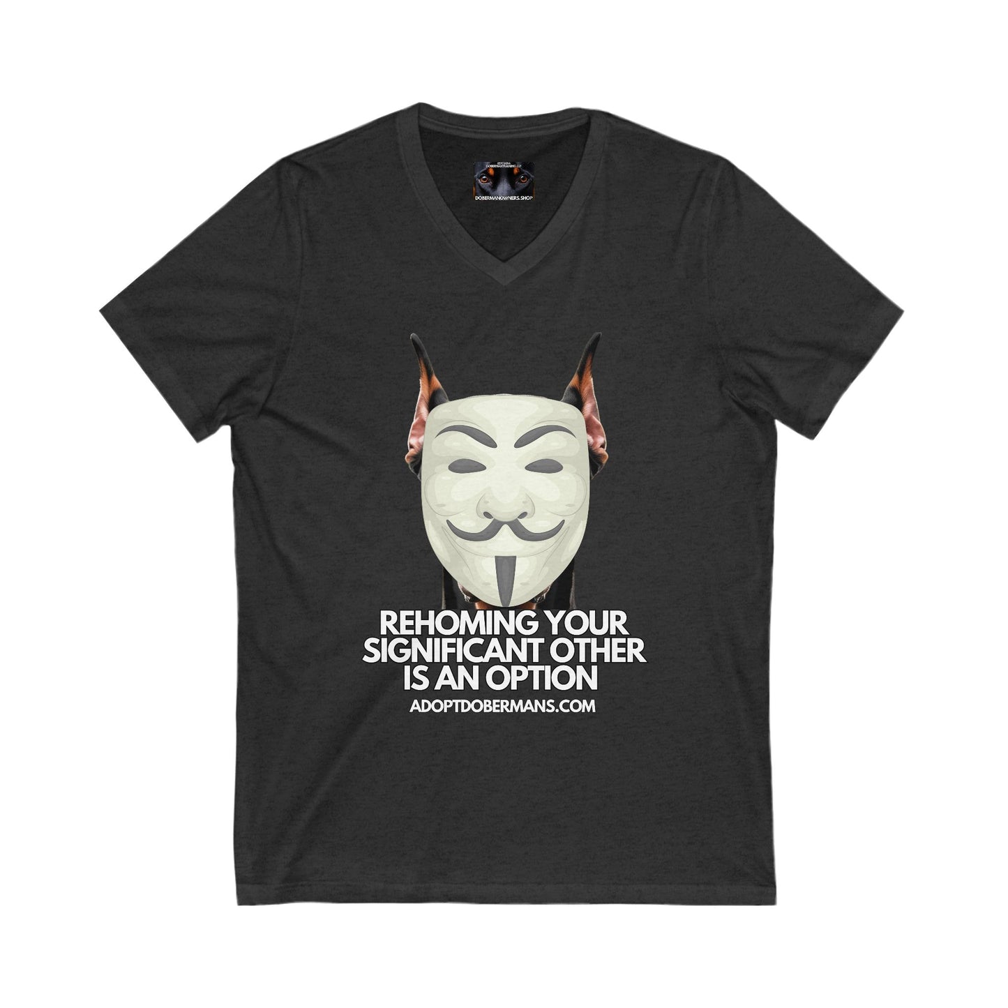 Adopt V2 Private Label Unisex Jersey Short Sleeve V-Neck Tee