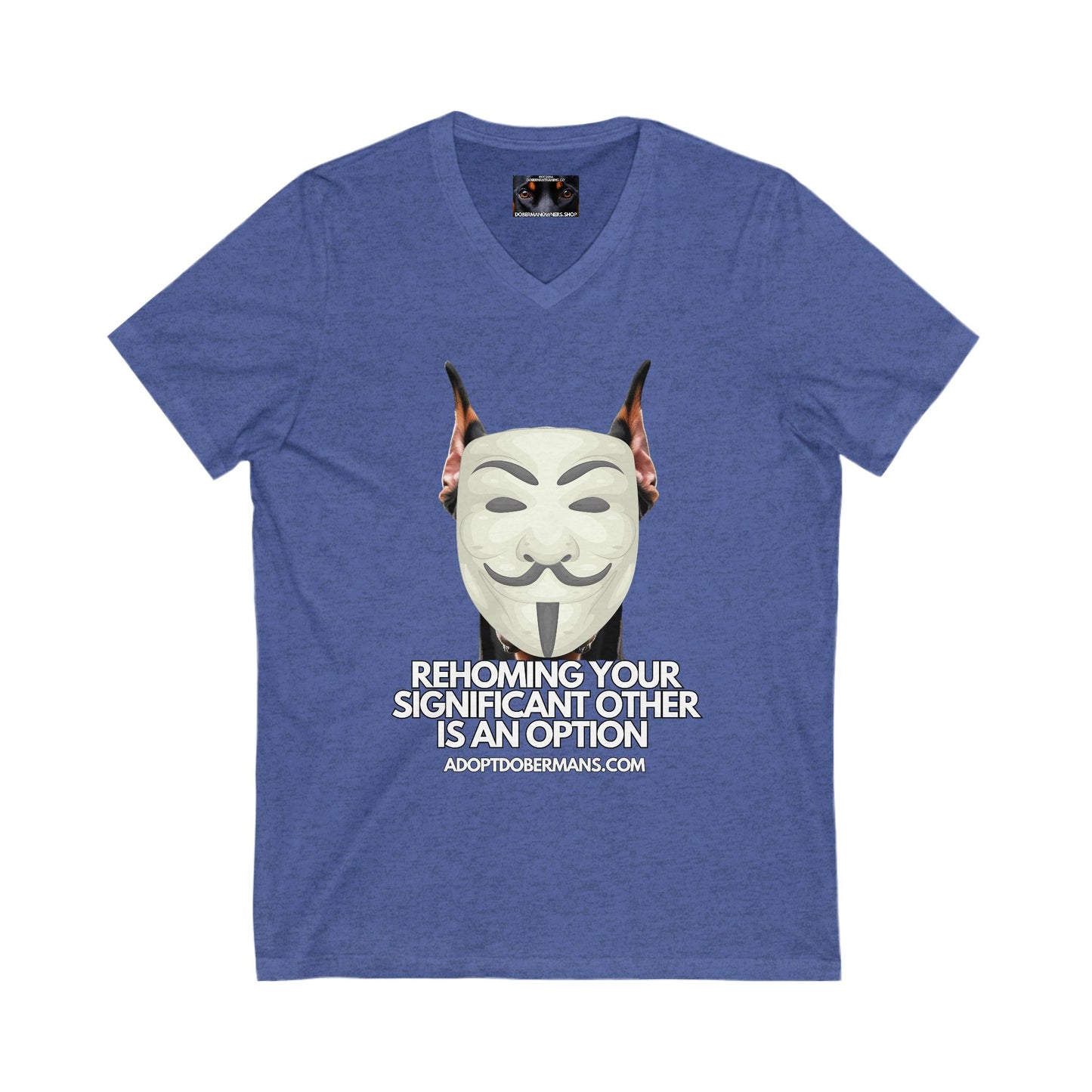 Adopt V2 Private Label Unisex Jersey Short Sleeve V-Neck Tee