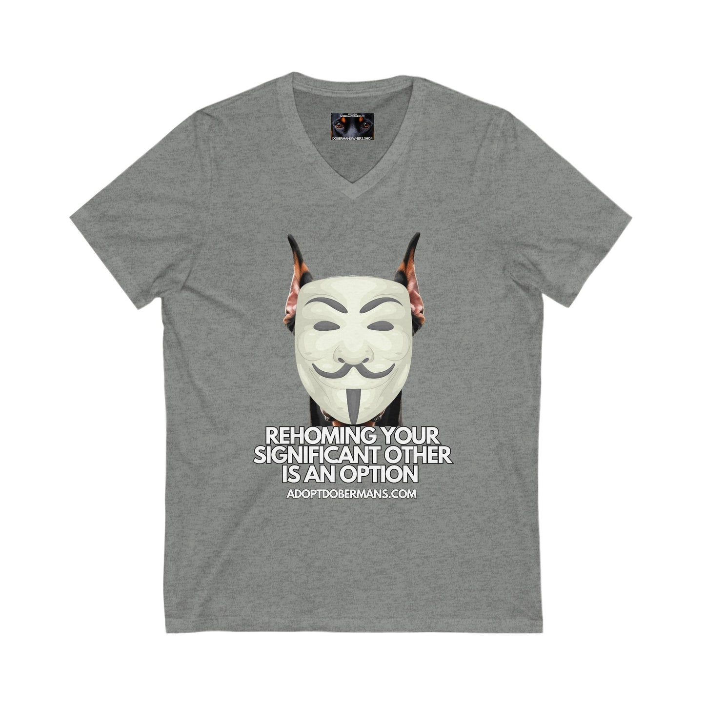 Adopt V2 Private Label Unisex Jersey Short Sleeve V-Neck Tee