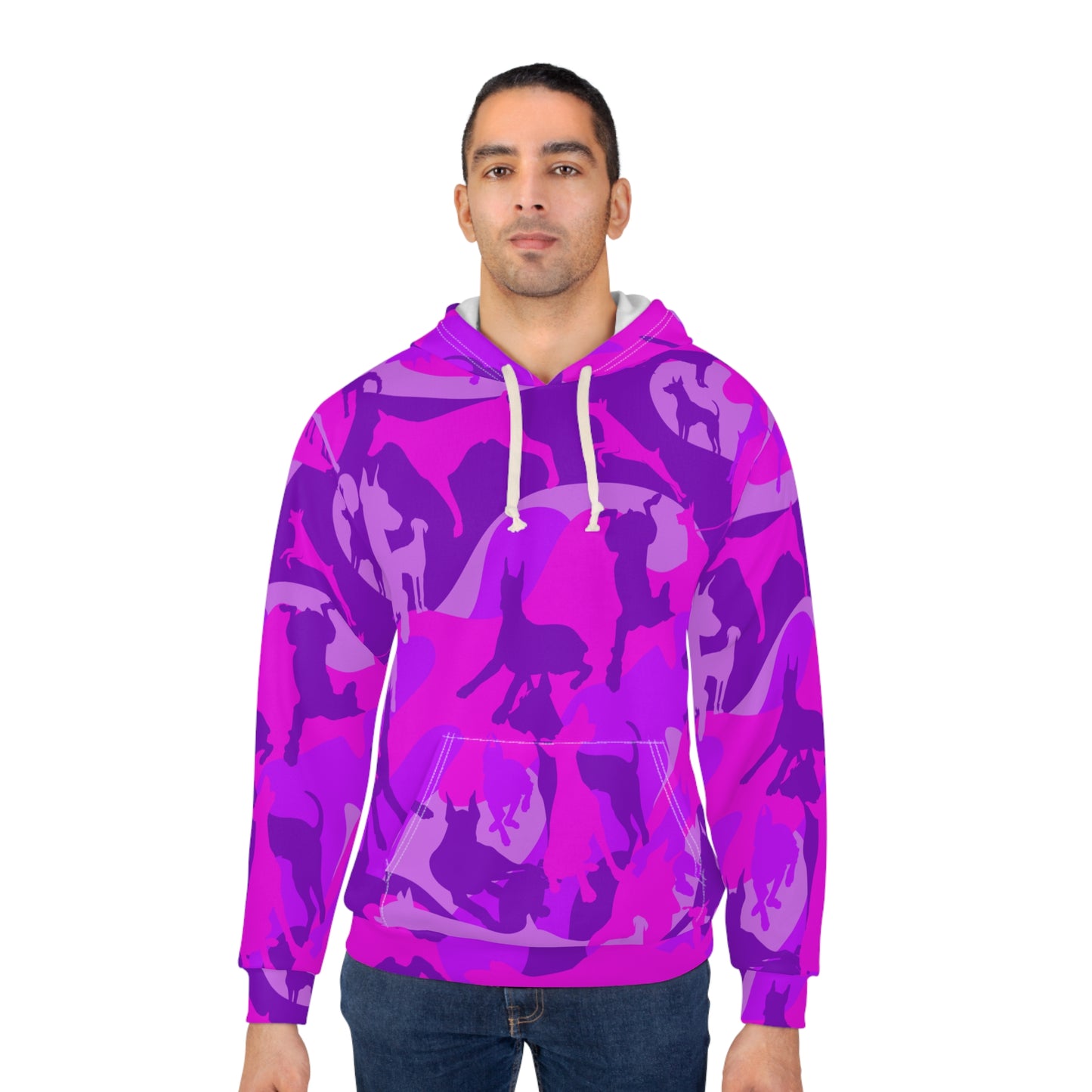 Doberman Camo 5 Unisex Pullover Hoodie (AOP)