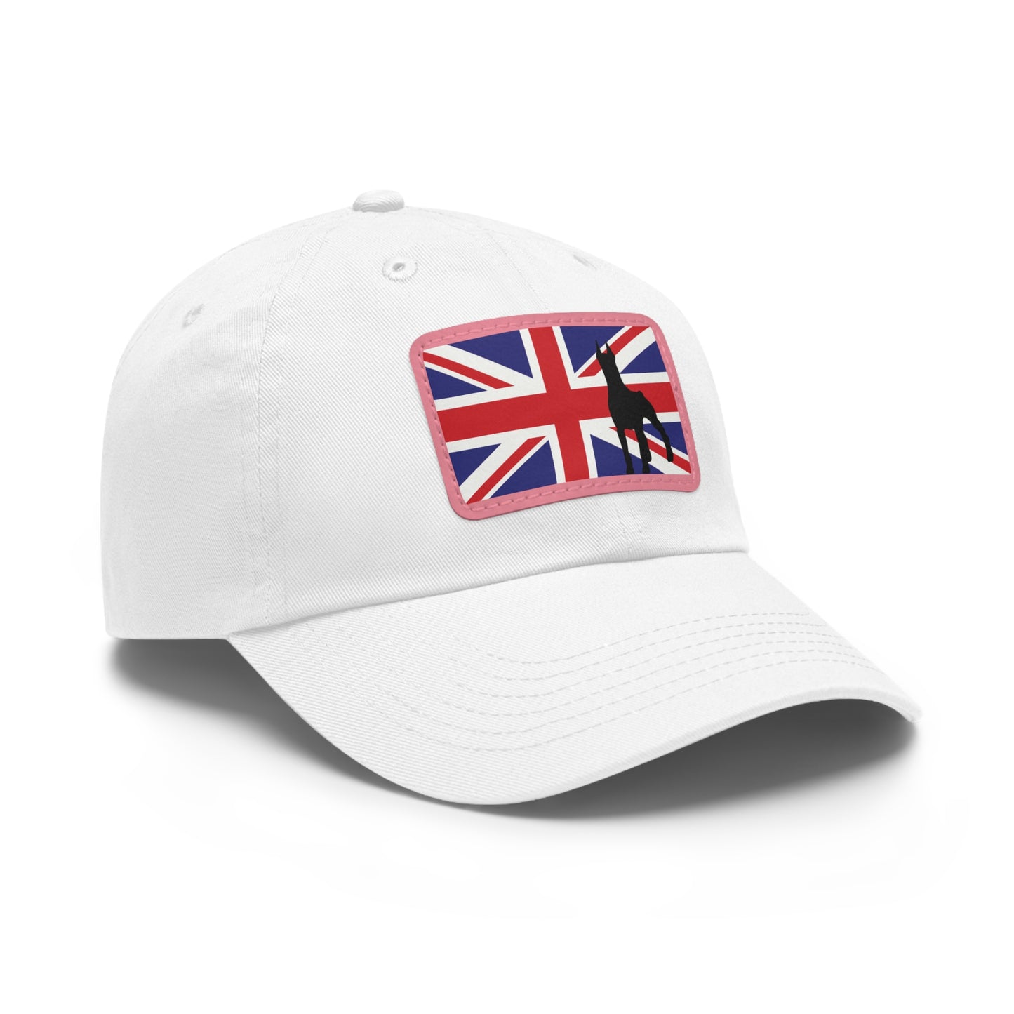 Doberman UK Protect 1 Dad Hat with Leather Patch (Rectangle)