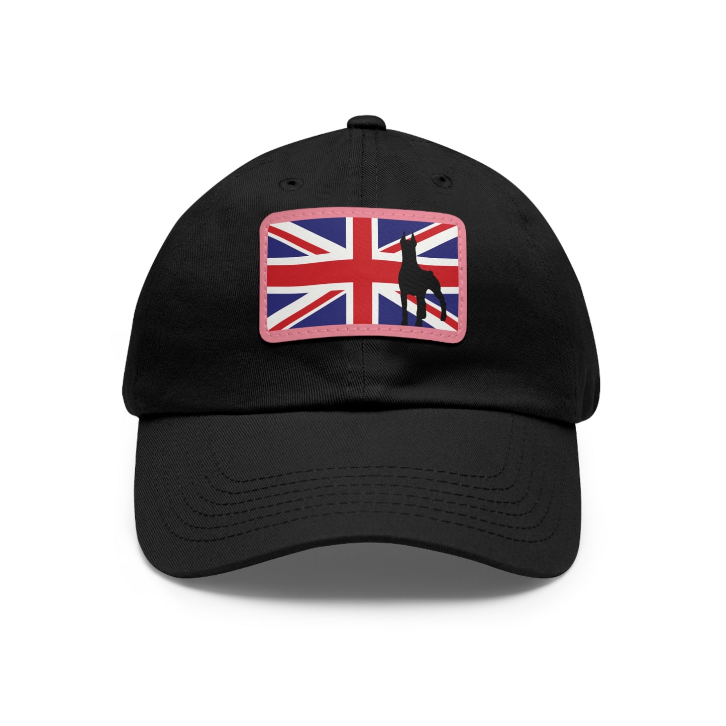 Doberman UK Protect 1 Dad Hat with Leather Patch (Rectangle)