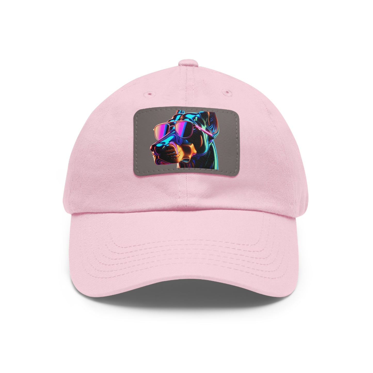 Doberman Stunna 1 Dad Hat with Leather Patch (Rectangle)