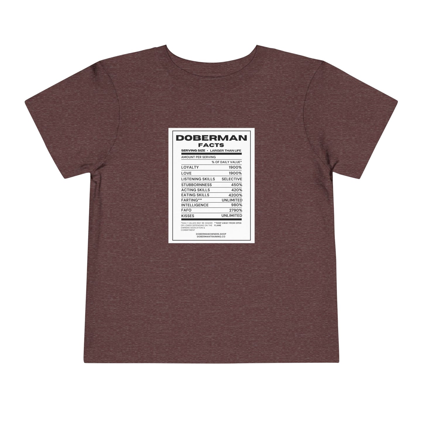 Doberman Facts 1 Toddler Short Sleeve Tee
