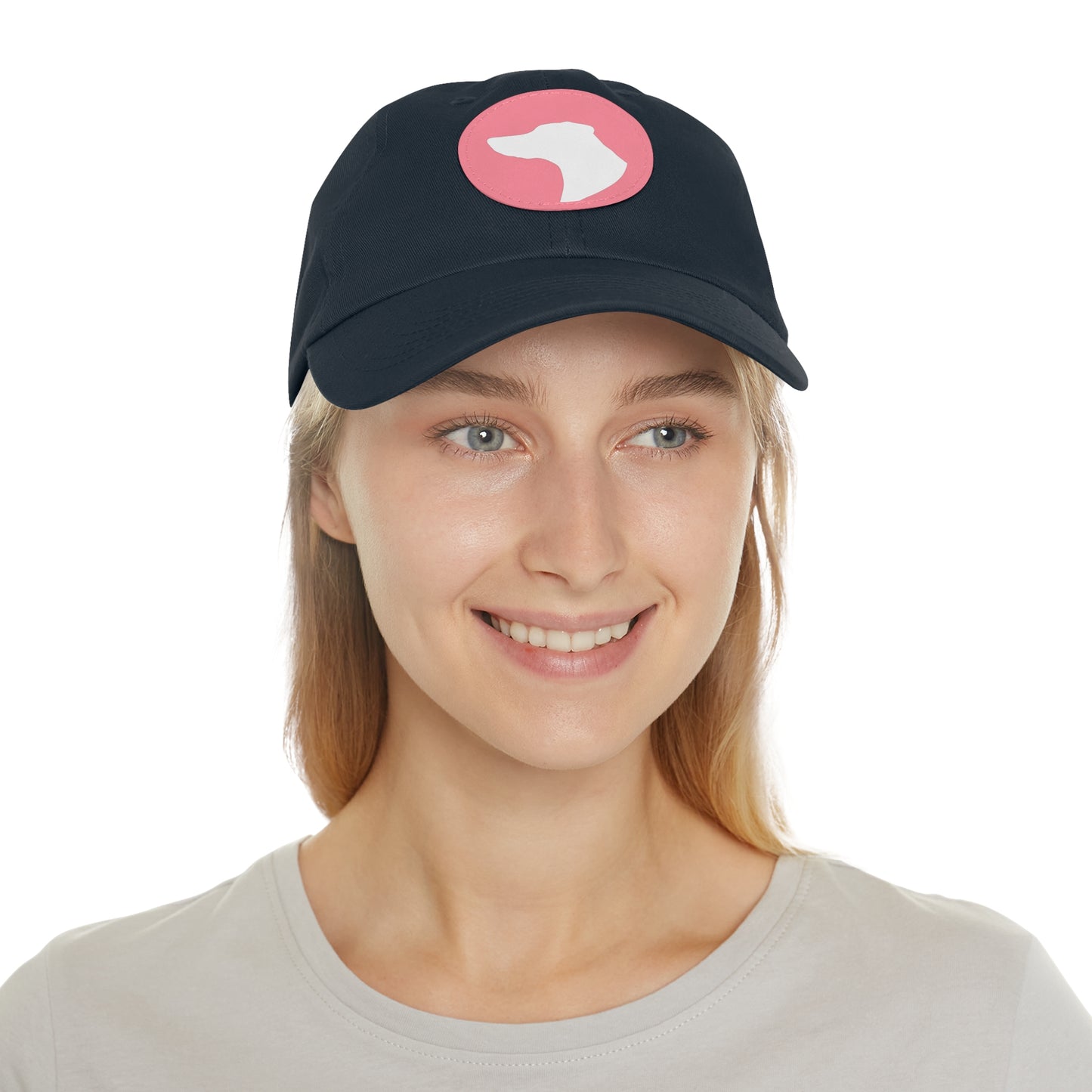 N 1 Dad Hat with Leather Patch (Round)