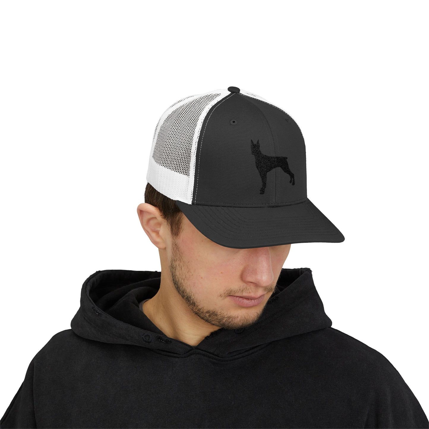 Doberman 1 Silhouette Snapback Trucker Cap