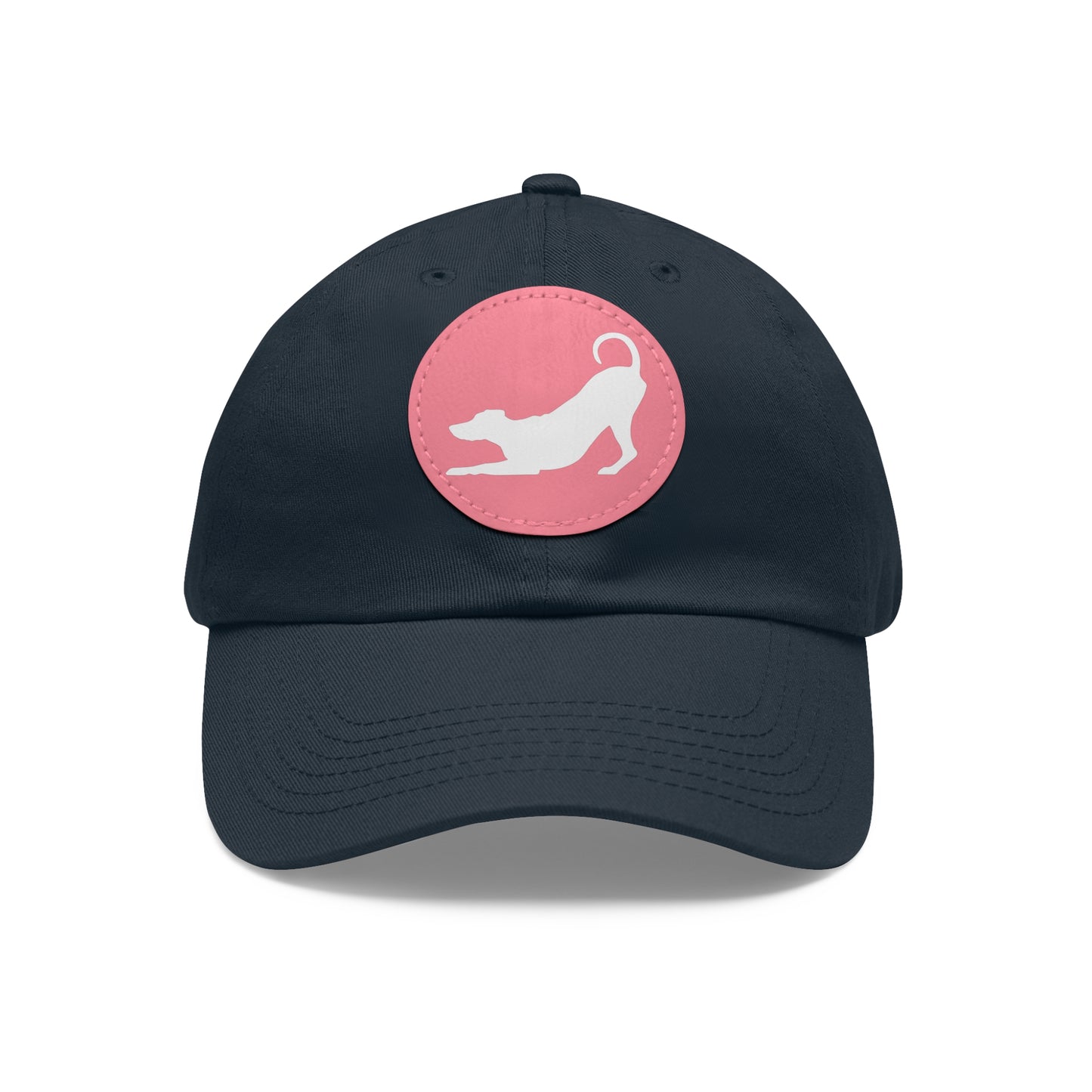 N 2 Dad Hat with Leather Patch (Round)