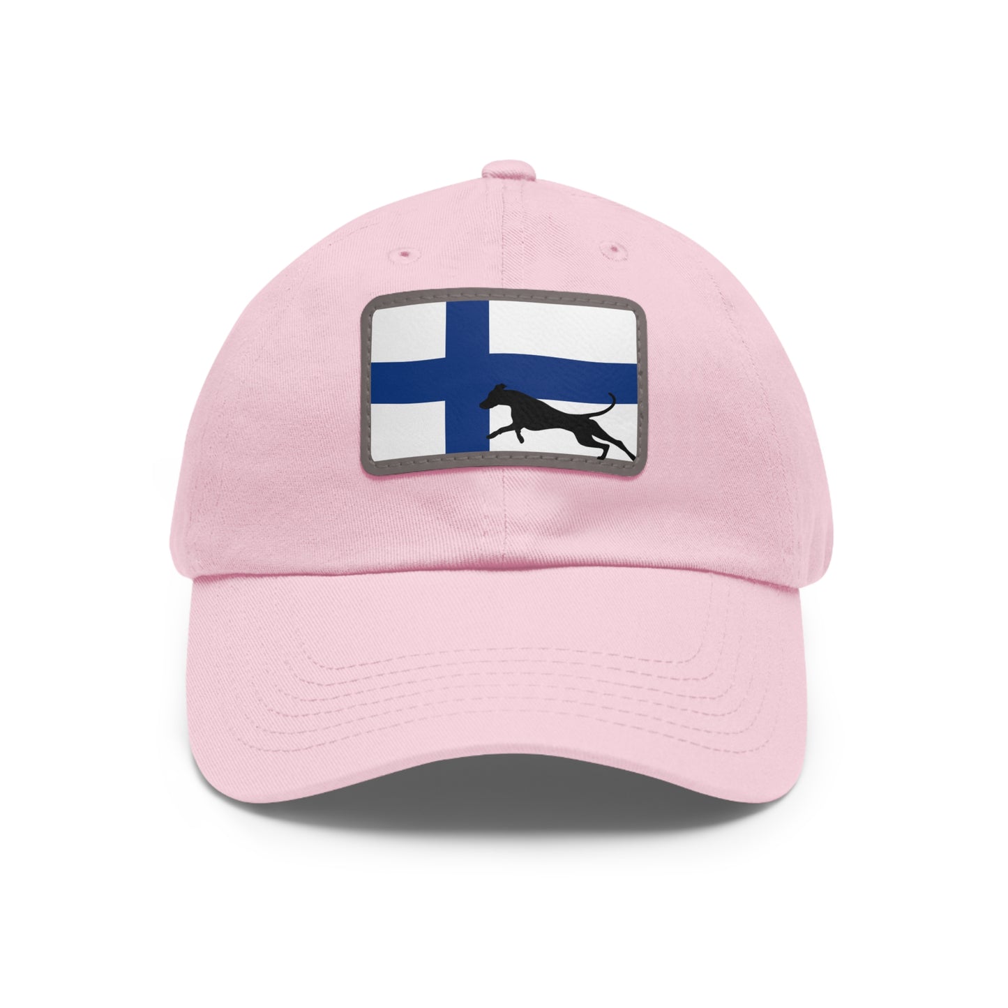 Doberman Protect Finland 2 Dad Hat with Leather Patch (Rectangle)