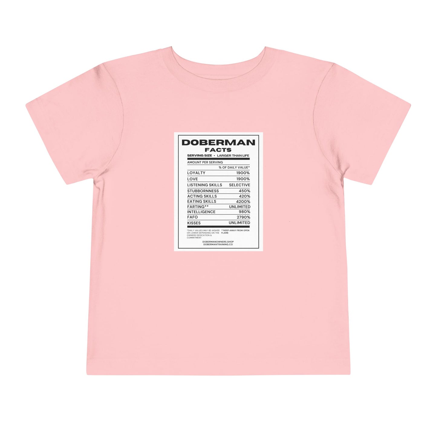 Doberman Facts 1 Toddler Short Sleeve Tee