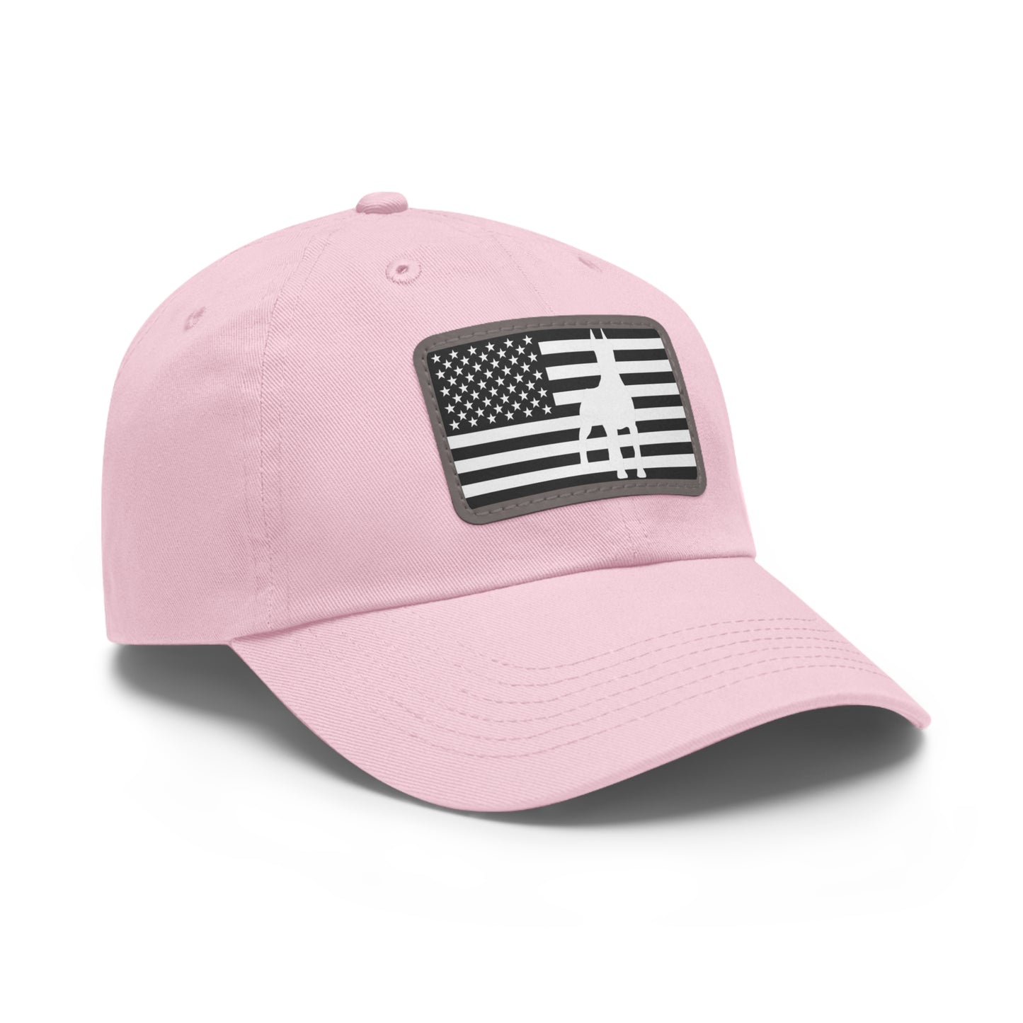 Doberman Protect 1 Dad Hat with Leather Patch (Rectangle)