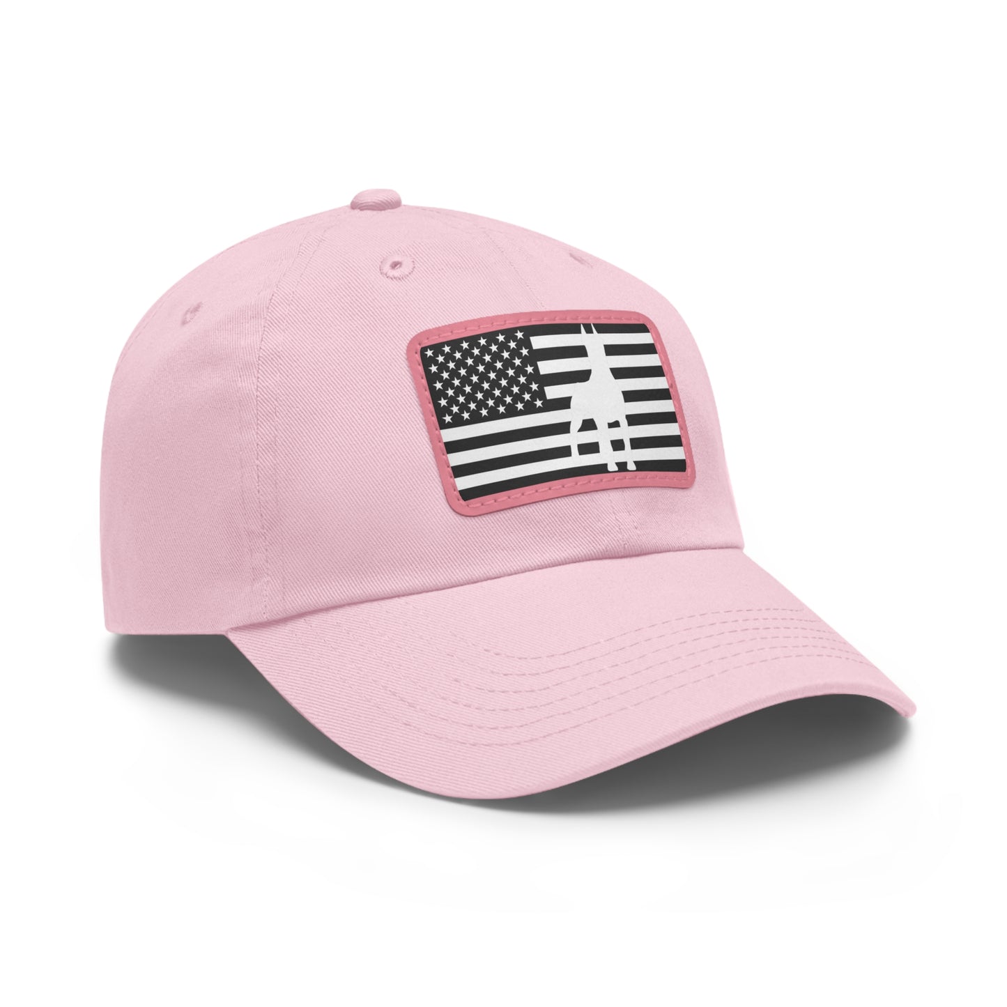 Doberman Protect 1 Dad Hat with Leather Patch (Rectangle)
