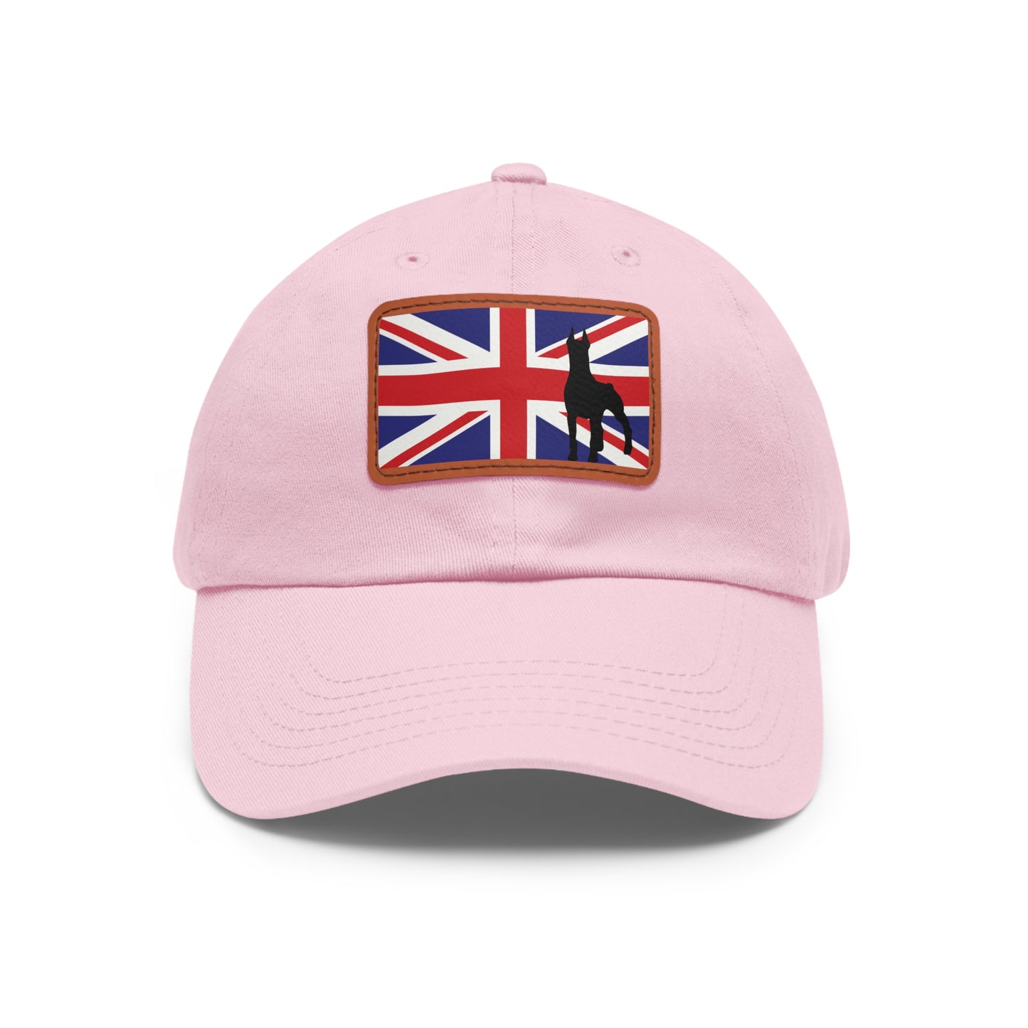 Doberman UK Protect 1 Dad Hat with Leather Patch (Rectangle)