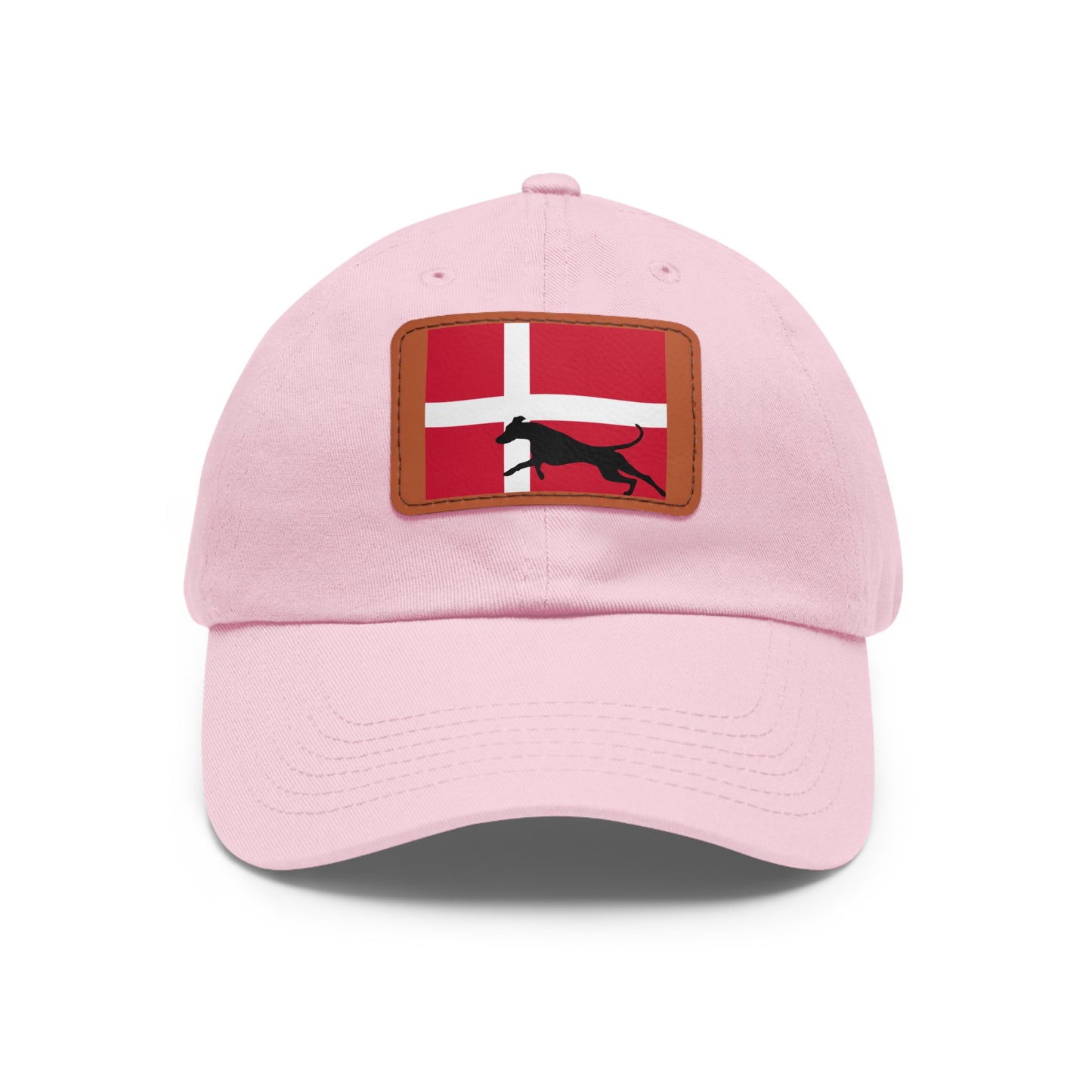 Doberman Denmark Protect 1 Dad Hat with Leather Patch (Rectangle)