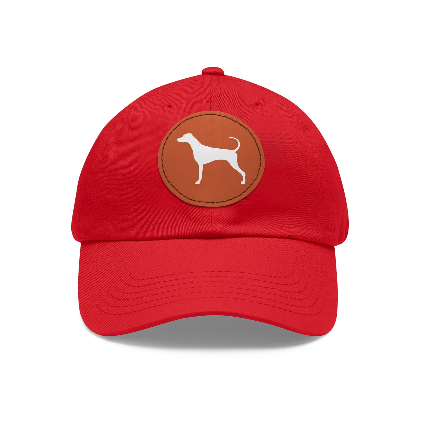 N 8 Dad Hat with Leather Patch (Round)