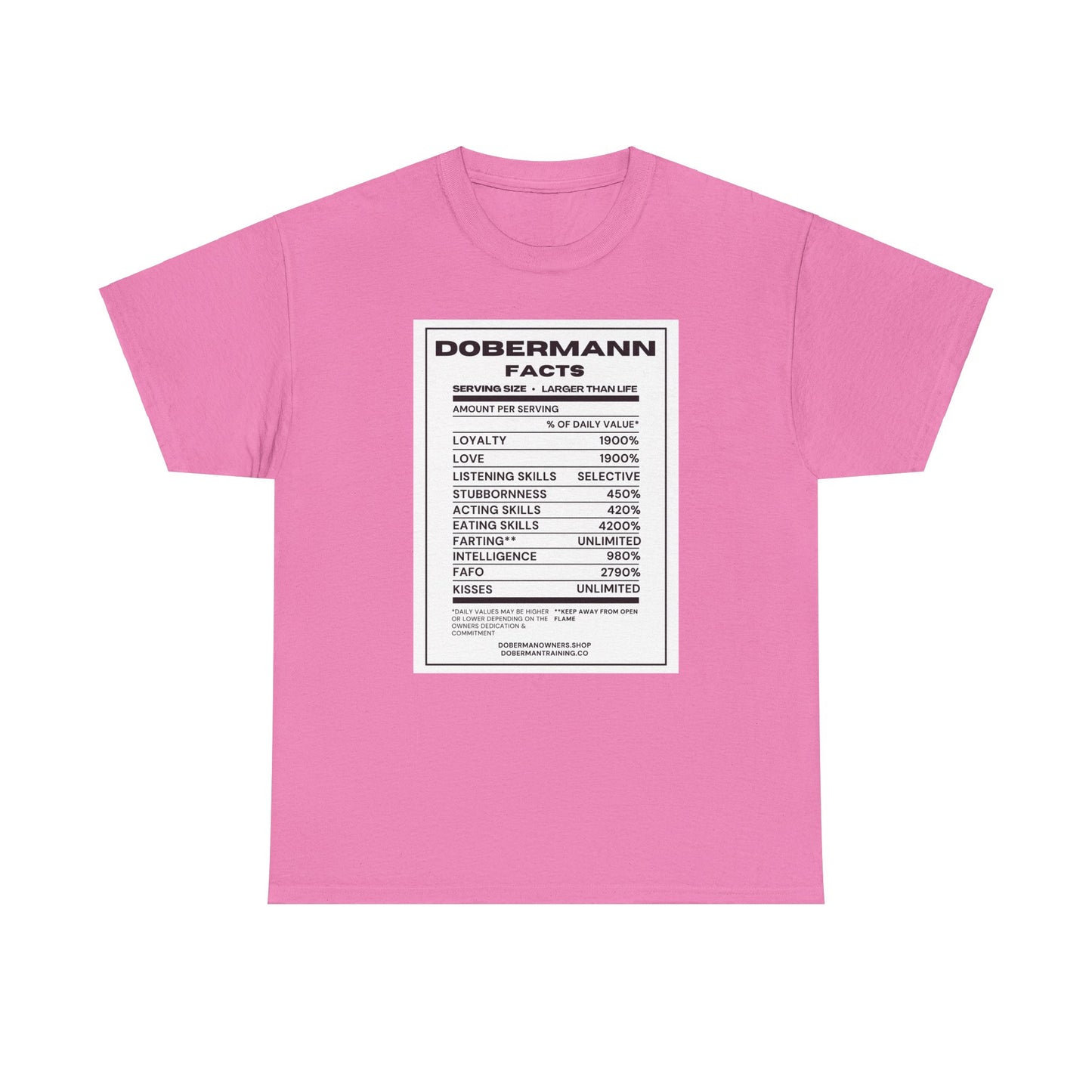 Dobermann Facts 2 Unisex Heavy Cotton Tee