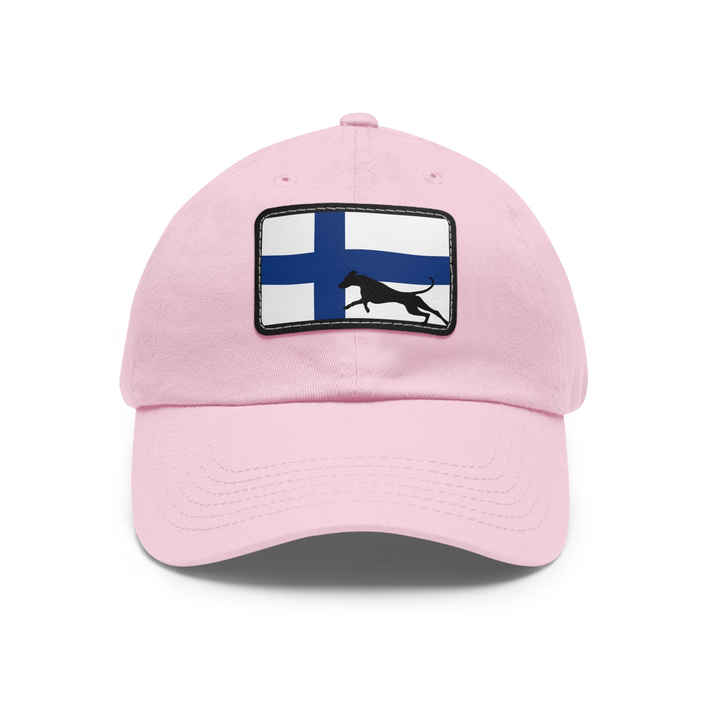 Doberman Protect Finland 2 Dad Hat with Leather Patch (Rectangle)
