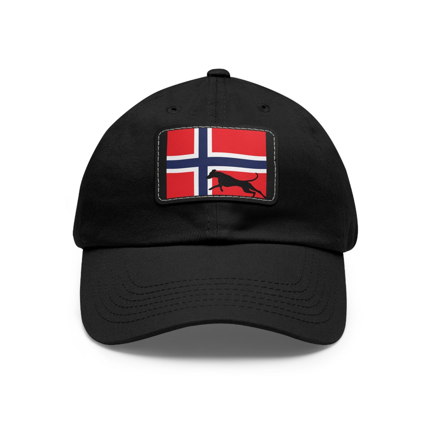 Doberman Norway Protect 1 Dad Hat with Leather Patch (Rectangle)