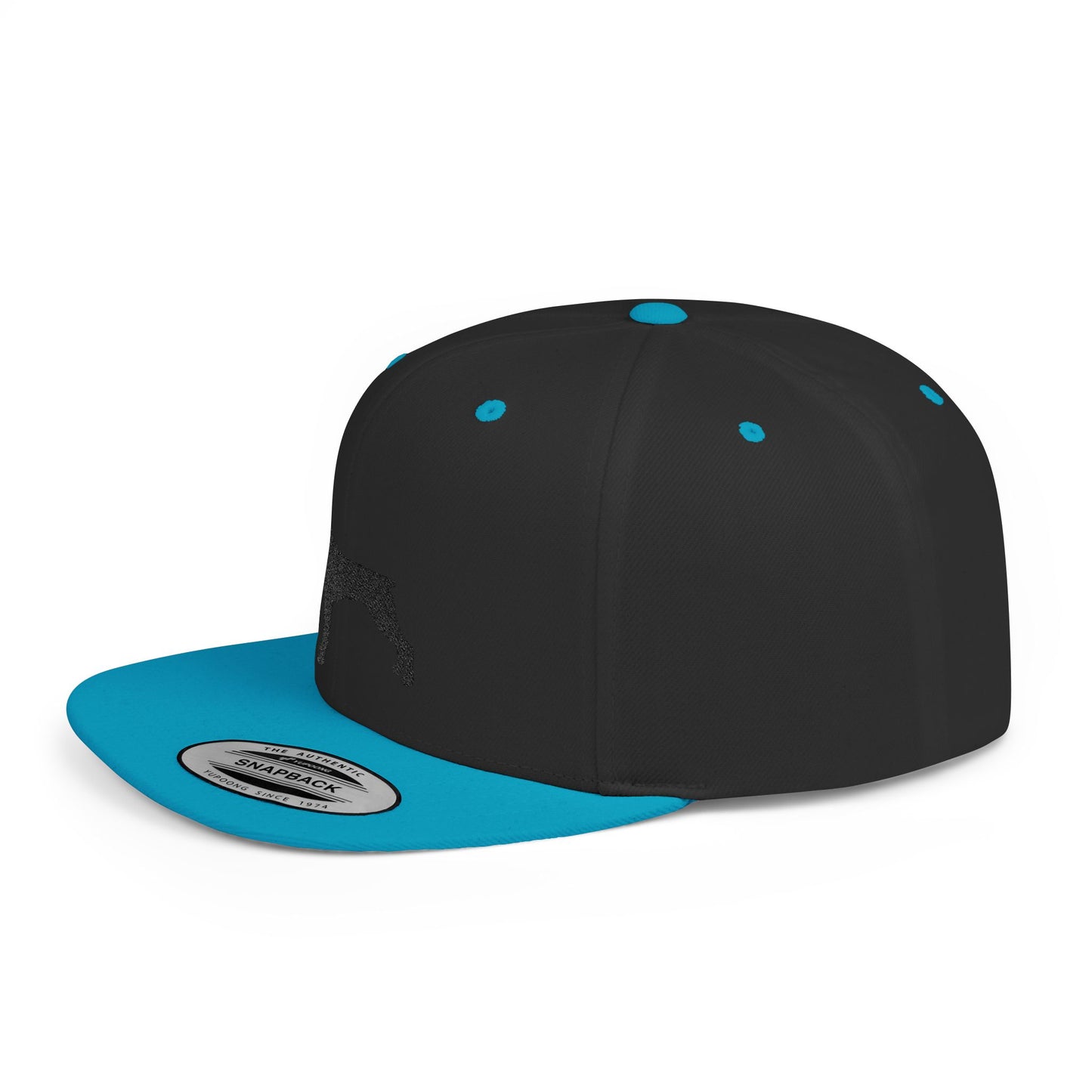 Custom Dog Silhouette Flat Bill Snapback Cap - Stylish Pet Lover Hat