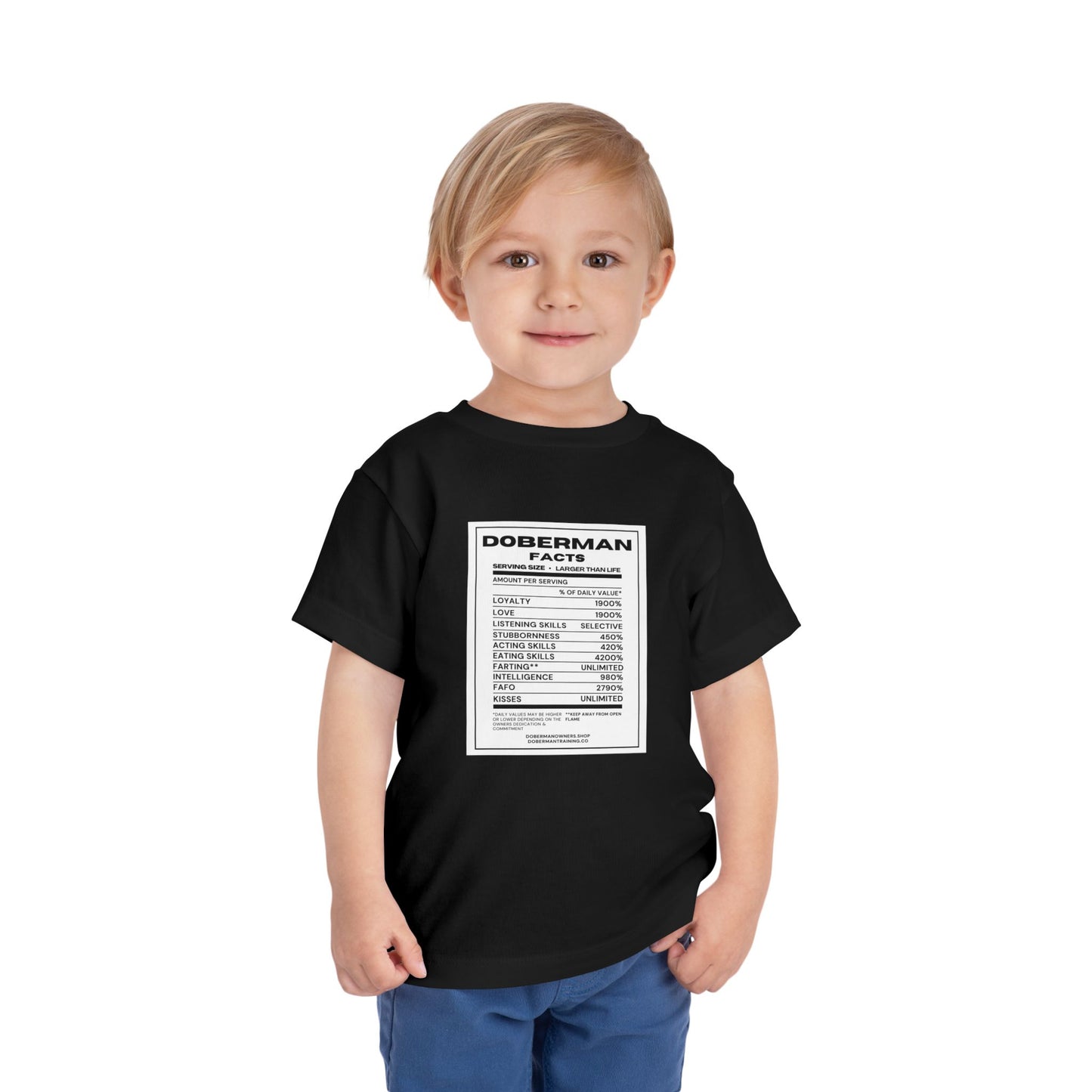 Doberman Facts 1 Toddler Short Sleeve Tee