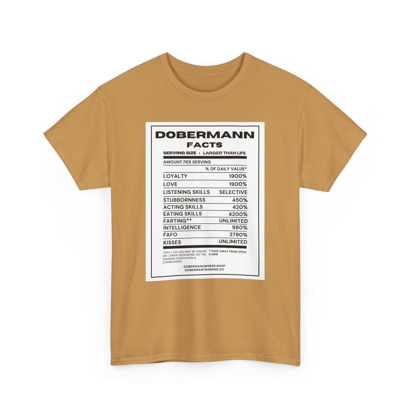 Dobermann Facts 2 Unisex Heavy Cotton Tee