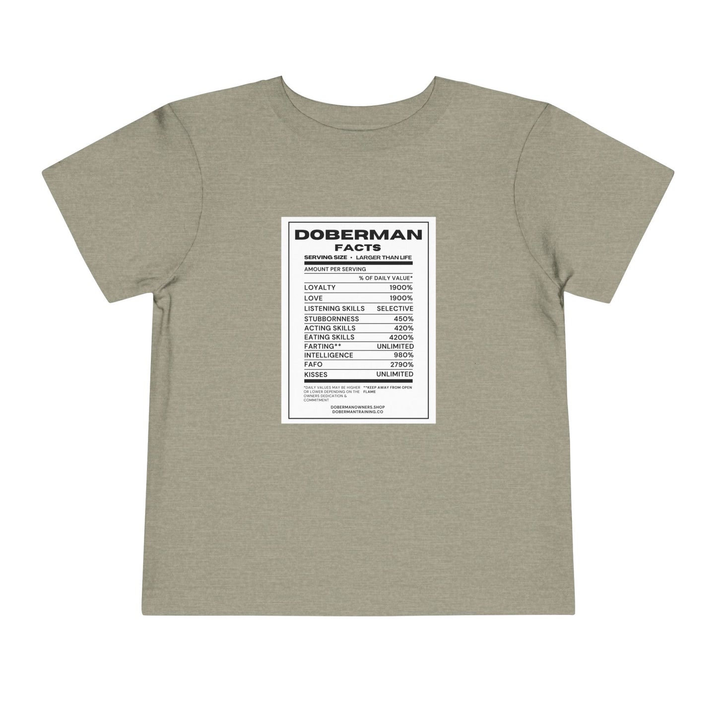 Doberman Facts 1 Toddler Short Sleeve Tee
