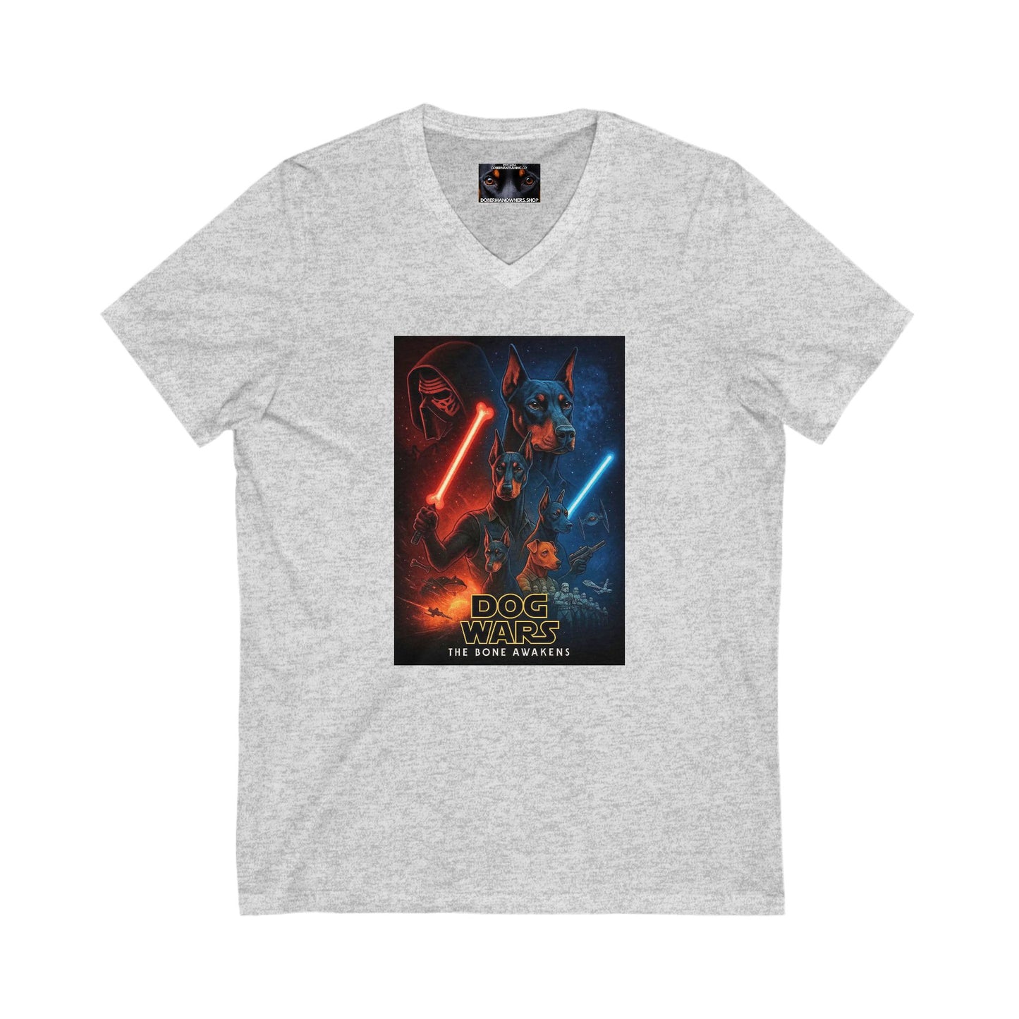 The Force 1 Private Label Unisex Jersey Short Sleeve V-Neck Tee