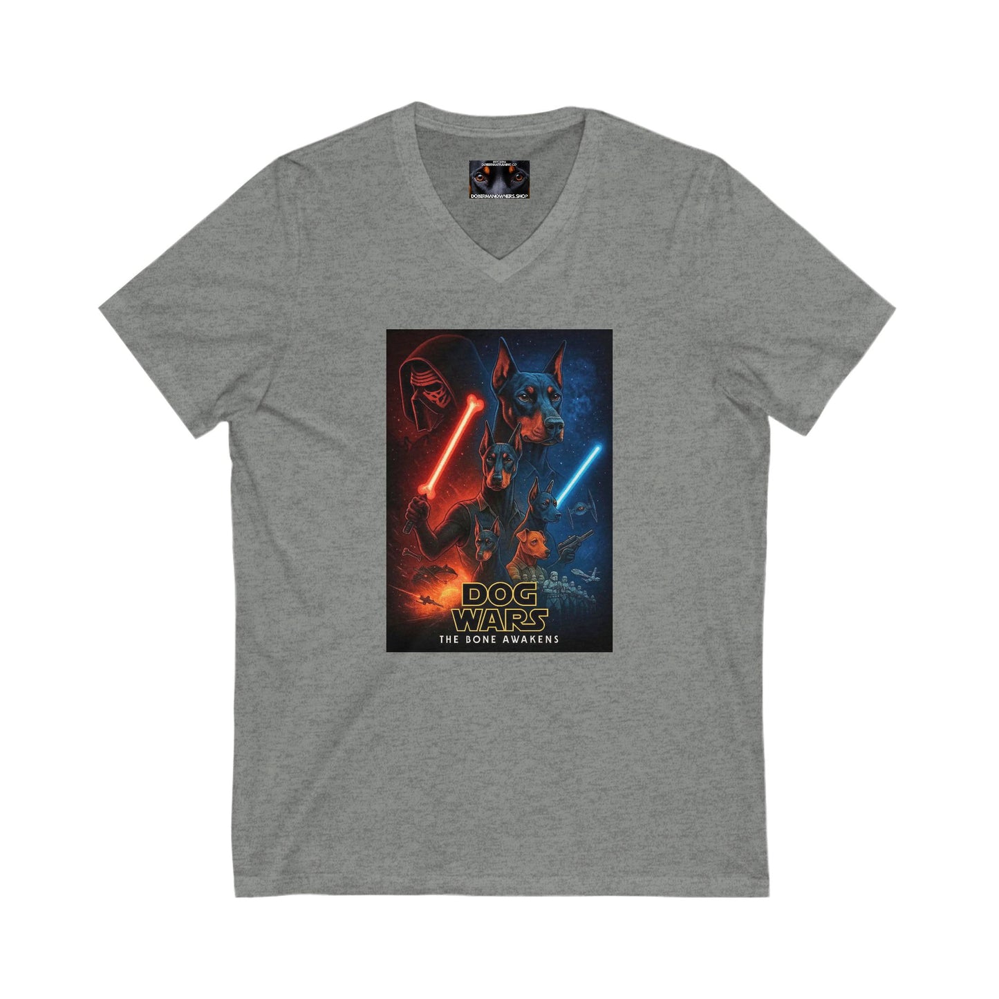 The Force 1 Private Label Unisex Jersey Short Sleeve V-Neck Tee