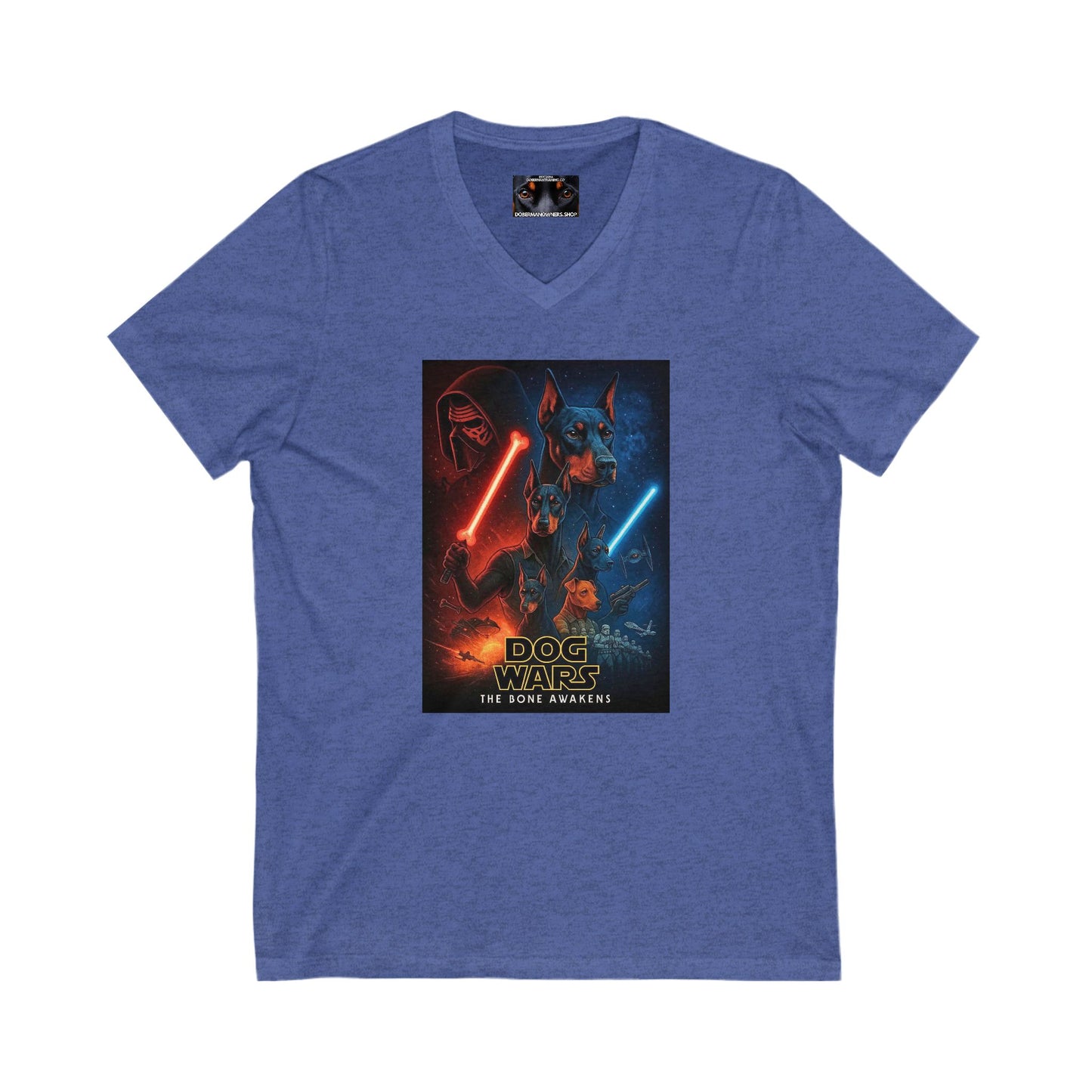 The Force 1 Private Label Unisex Jersey Short Sleeve V-Neck Tee