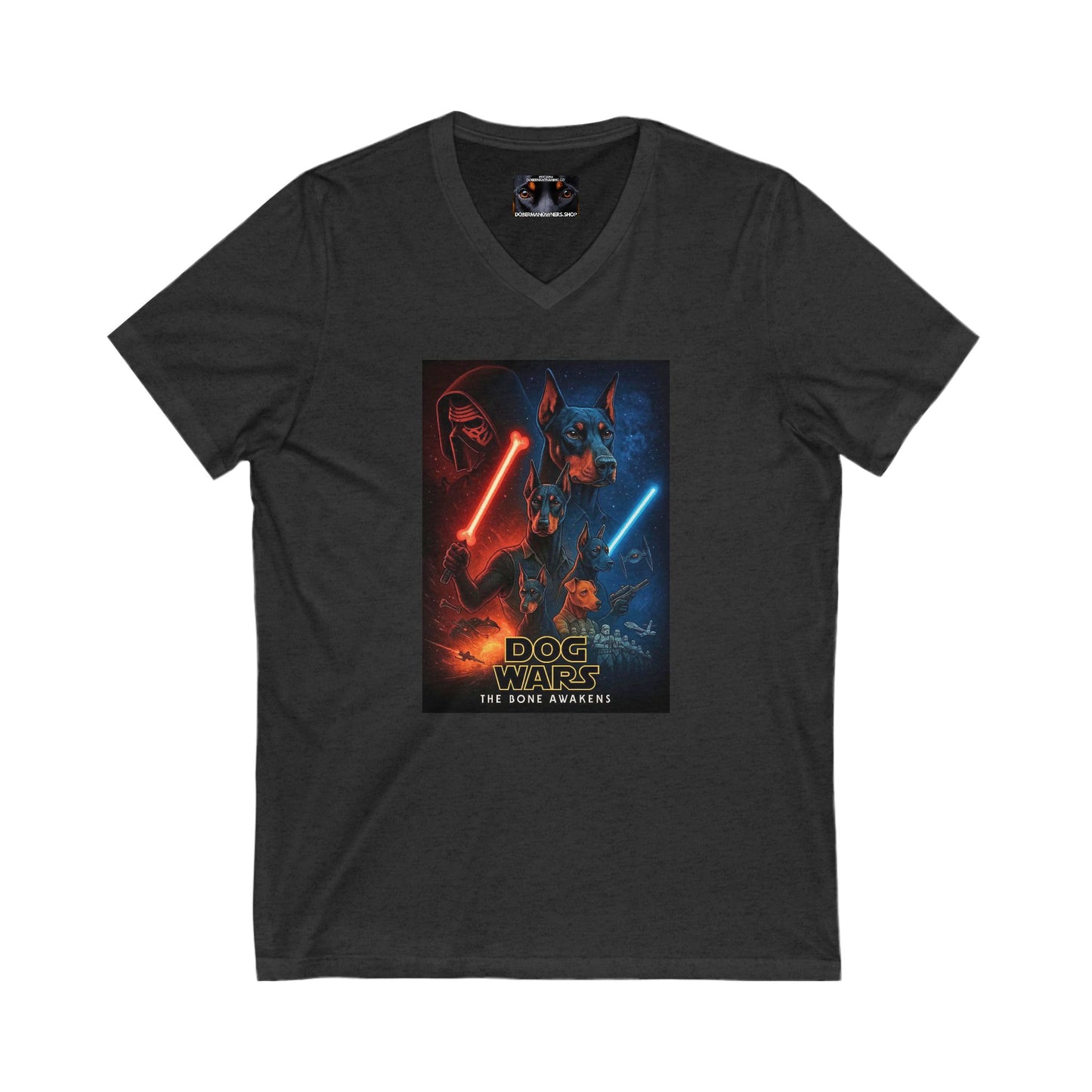 The Force 1 Private Label Unisex Jersey Short Sleeve V-Neck Tee