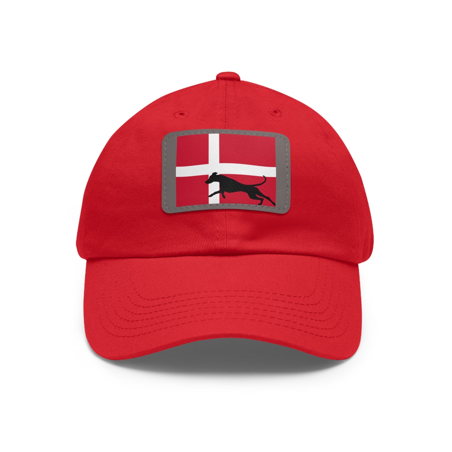 Doberman Denmark Protect 1 Dad Hat with Leather Patch (Rectangle)