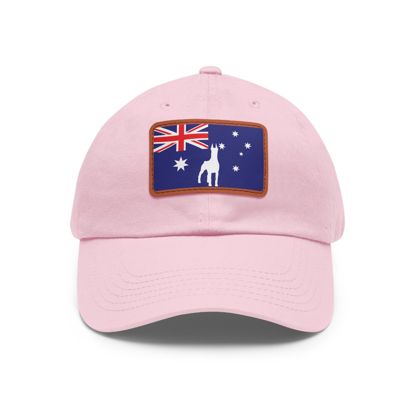 Doberman Australia Protect 1 Dad Hat with Leather Patch (Rectangle)