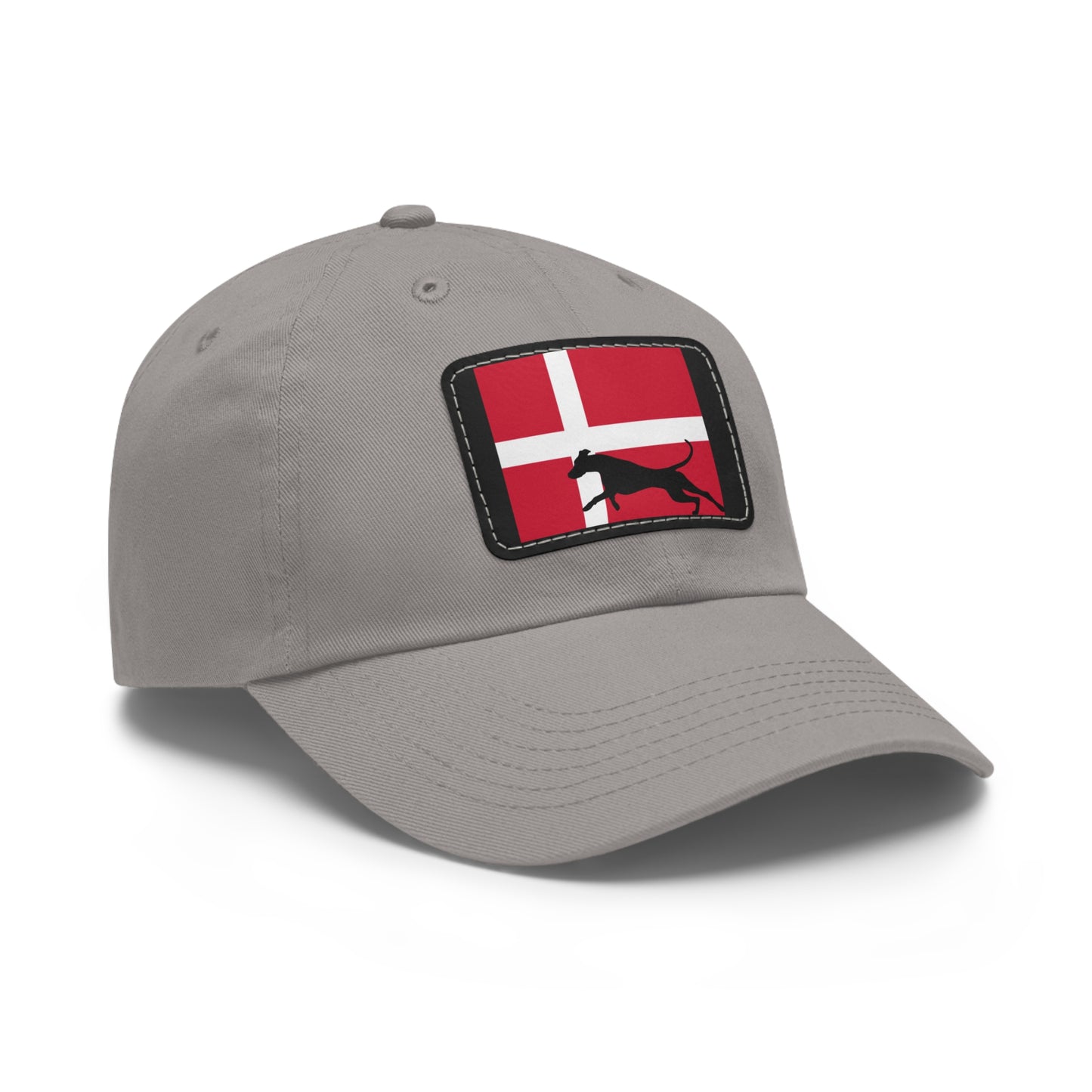 Doberman Denmark Protect 1 Dad Hat with Leather Patch (Rectangle)