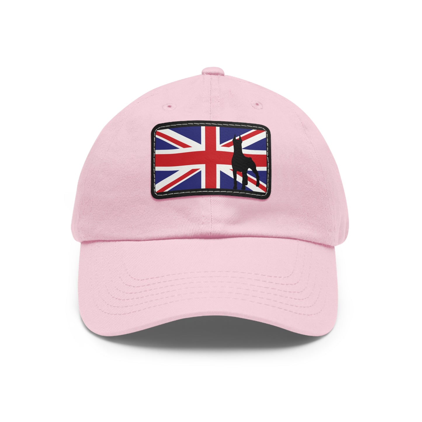 Doberman UK Protect 1 Dad Hat with Leather Patch (Rectangle)