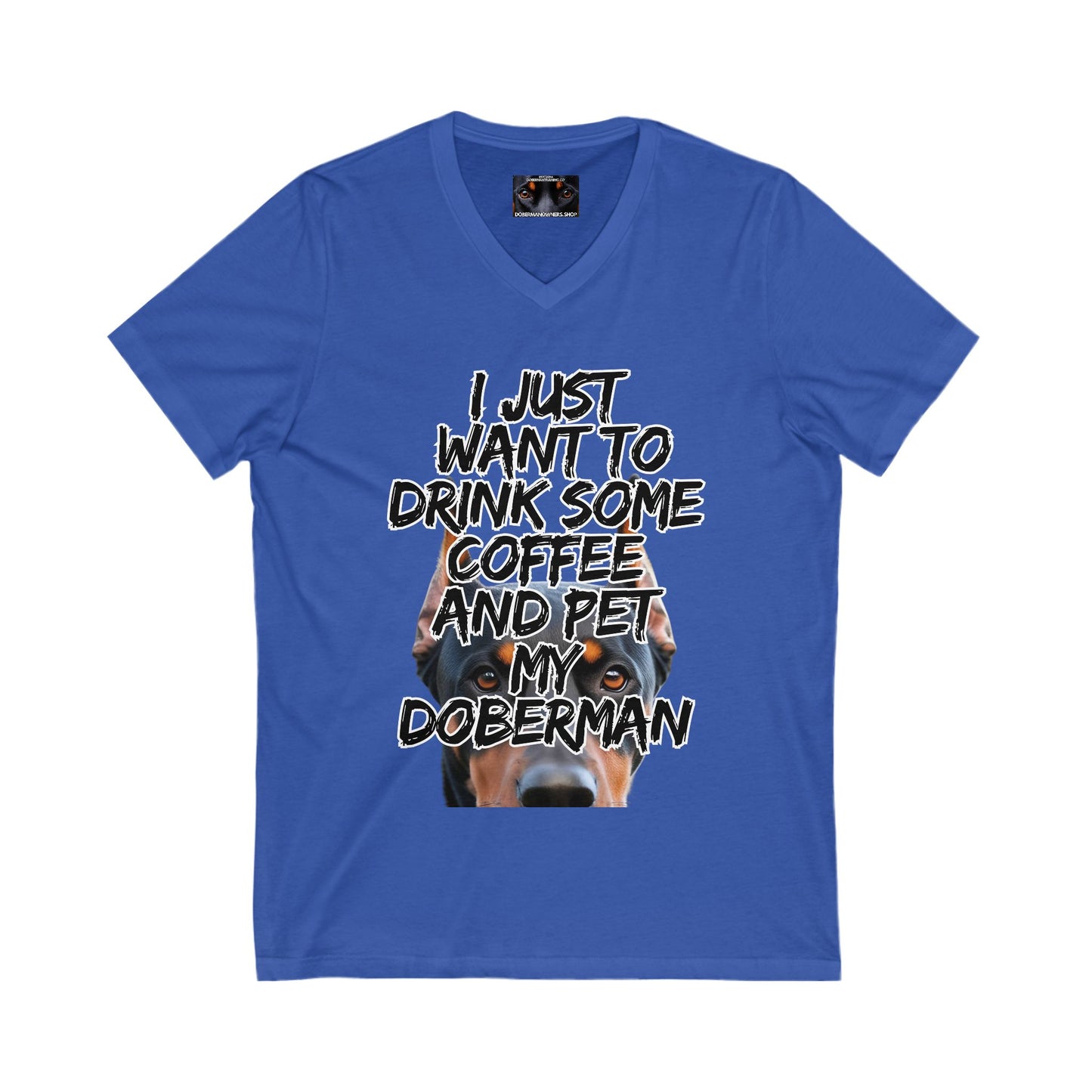 Just 3 Unisex Jersey Short Sleeve V-Neck Tee
