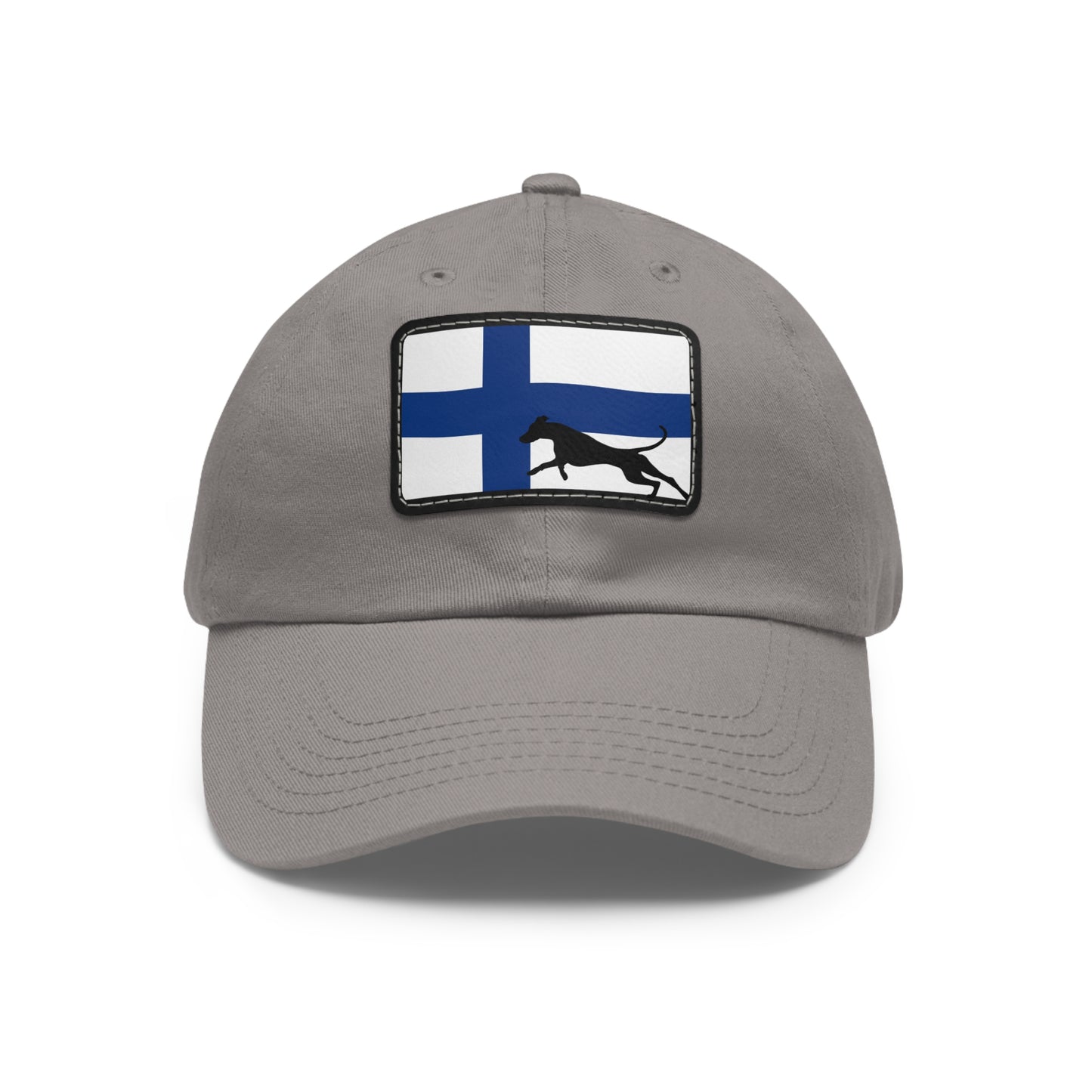 Doberman Protect Finland 2 Dad Hat with Leather Patch (Rectangle)