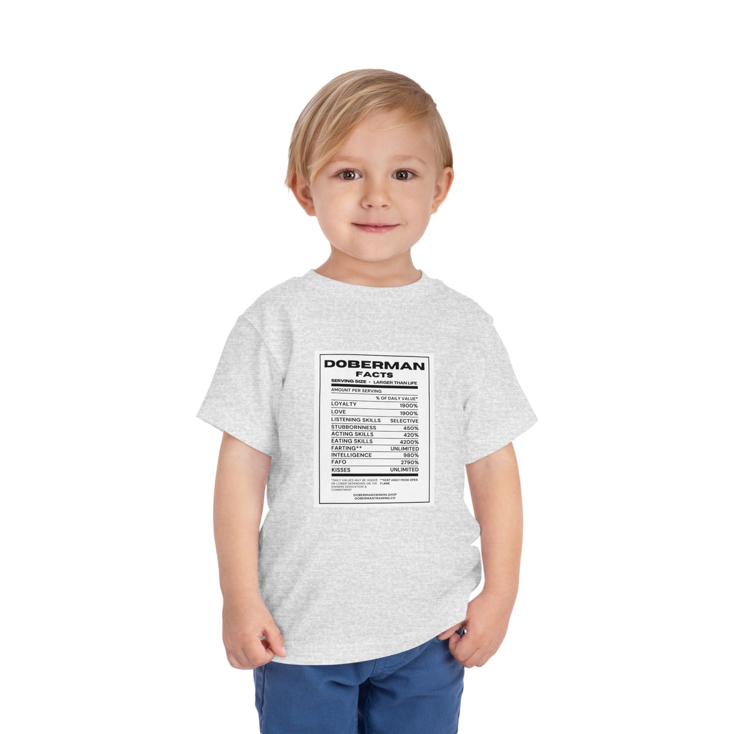 Doberman Facts 1 Toddler Short Sleeve Tee