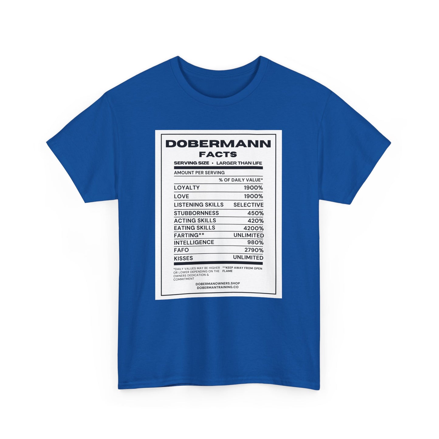 Dobermann Facts 2 Unisex Heavy Cotton Tee
