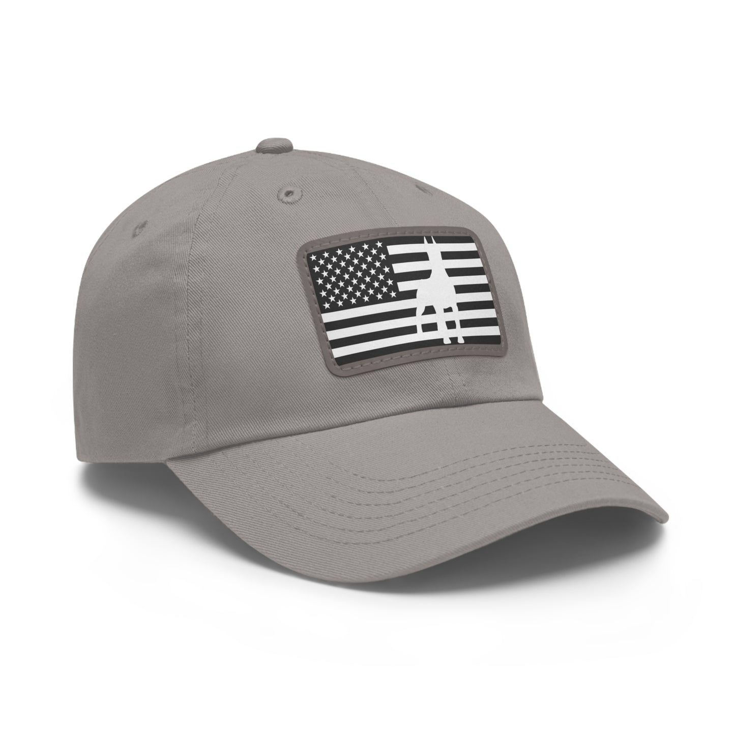 Doberman Protect 1 Dad Hat with Leather Patch (Rectangle)