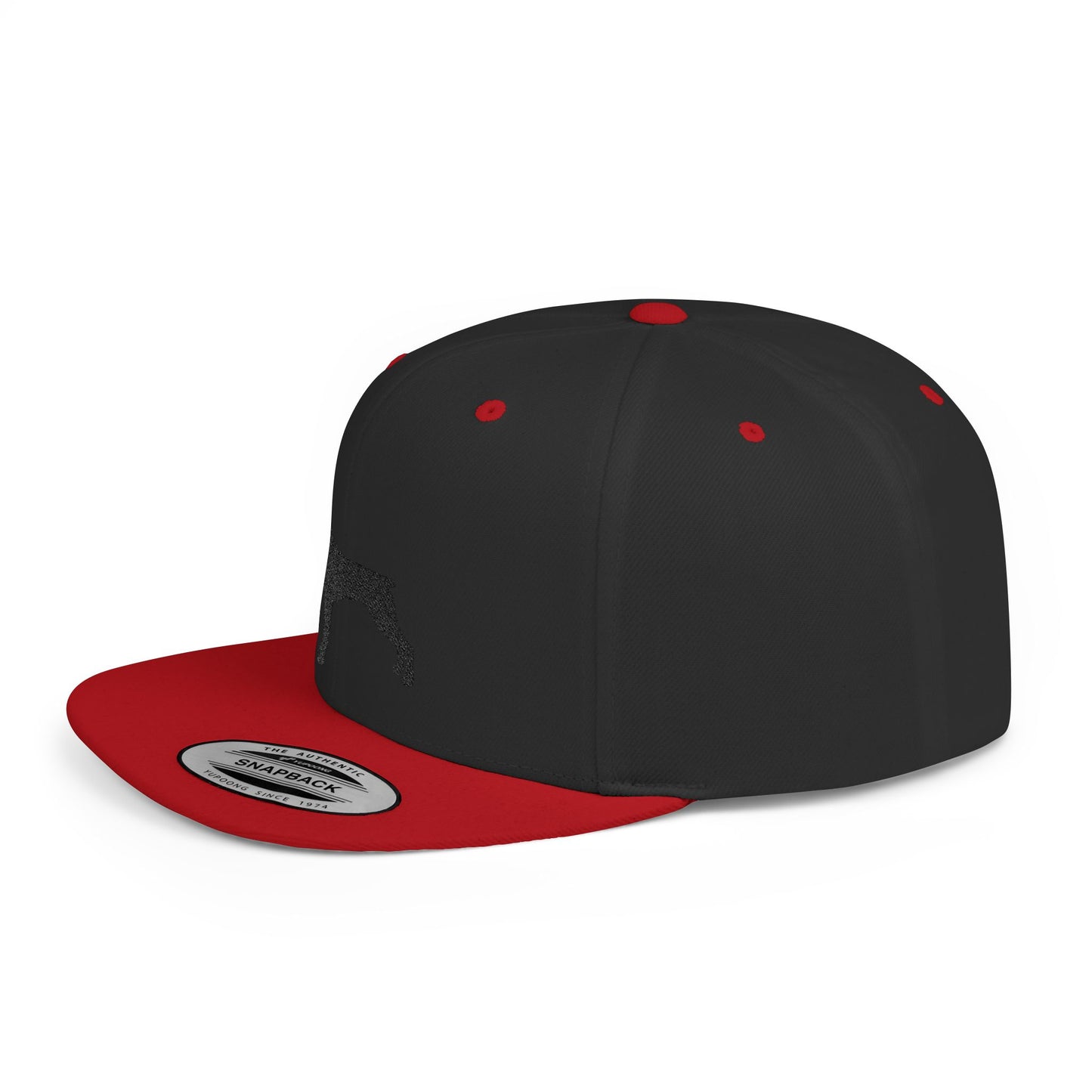 Custom Dog Silhouette Flat Bill Snapback Cap - Stylish Pet Lover Hat