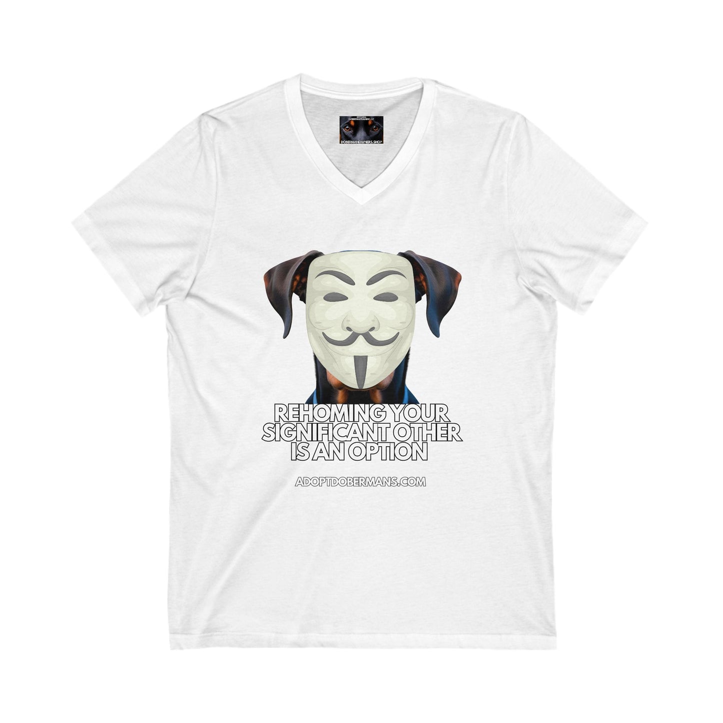 Adopt V Private Label Unisex Jersey Short Sleeve V-Neck Tee