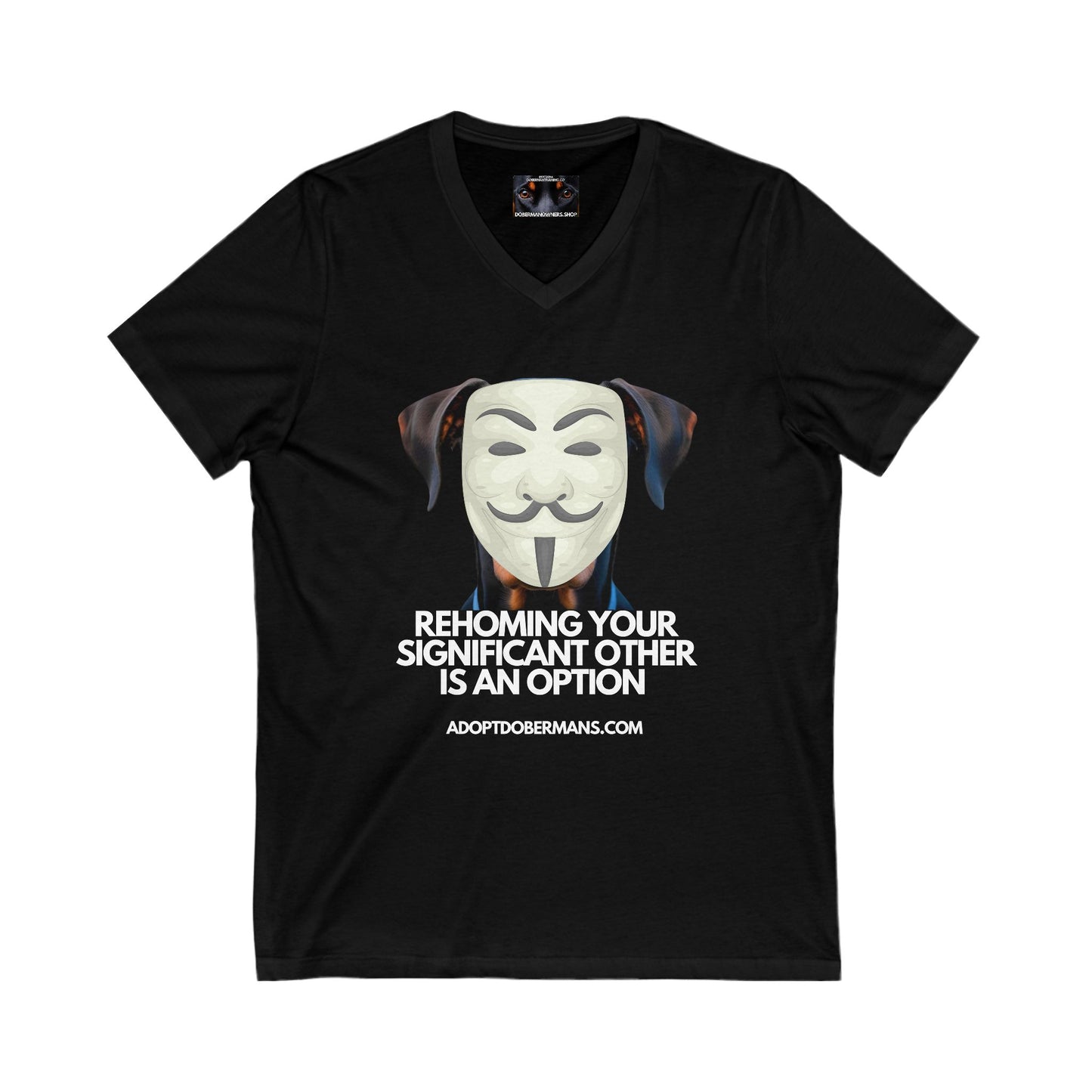Adopt V Private Label Unisex Jersey Short Sleeve V-Neck Tee