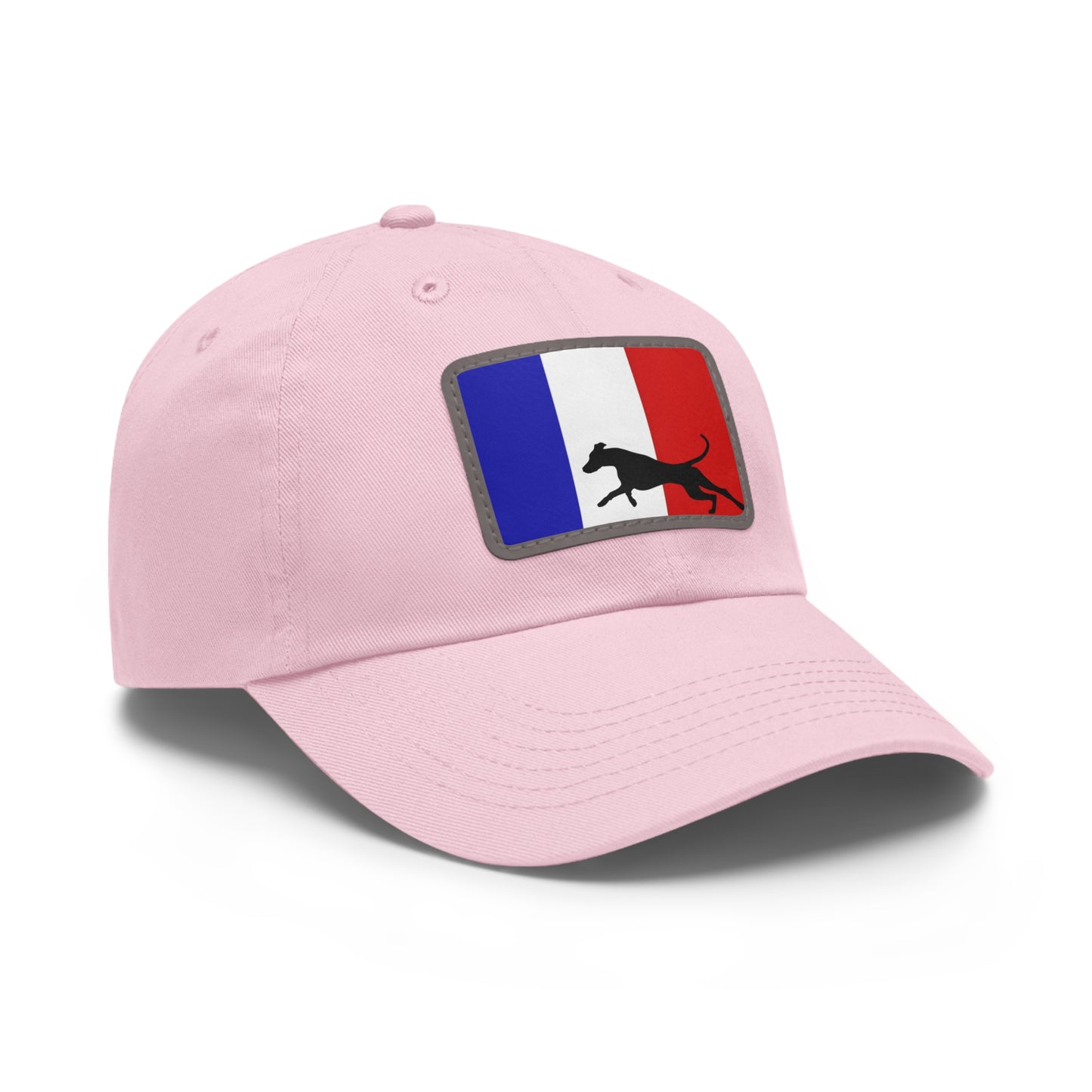 Doberman France Protect 2 Dad Hat with Leather Patch (Rectangle)