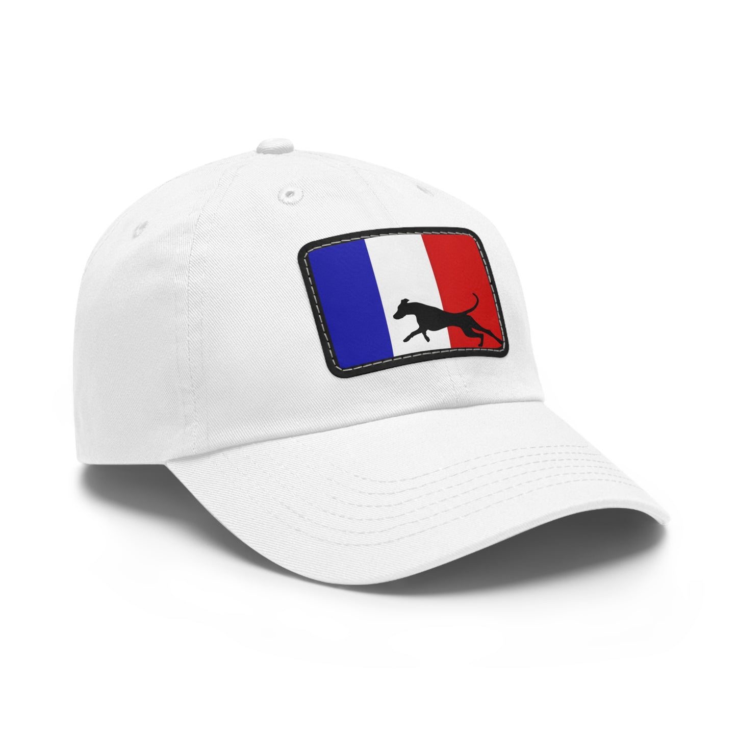 Doberman France Protect 2 Dad Hat with Leather Patch (Rectangle)