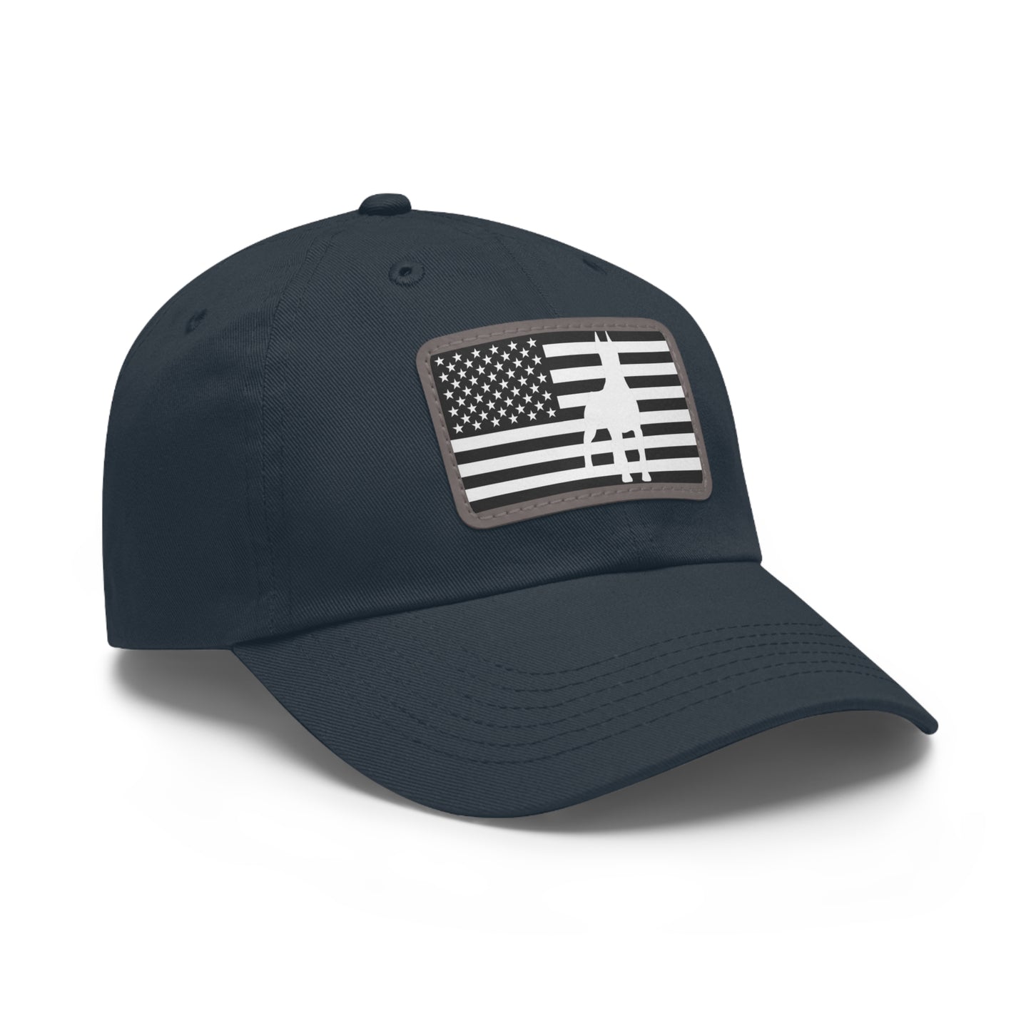 Doberman Protect 1 Dad Hat with Leather Patch (Rectangle)